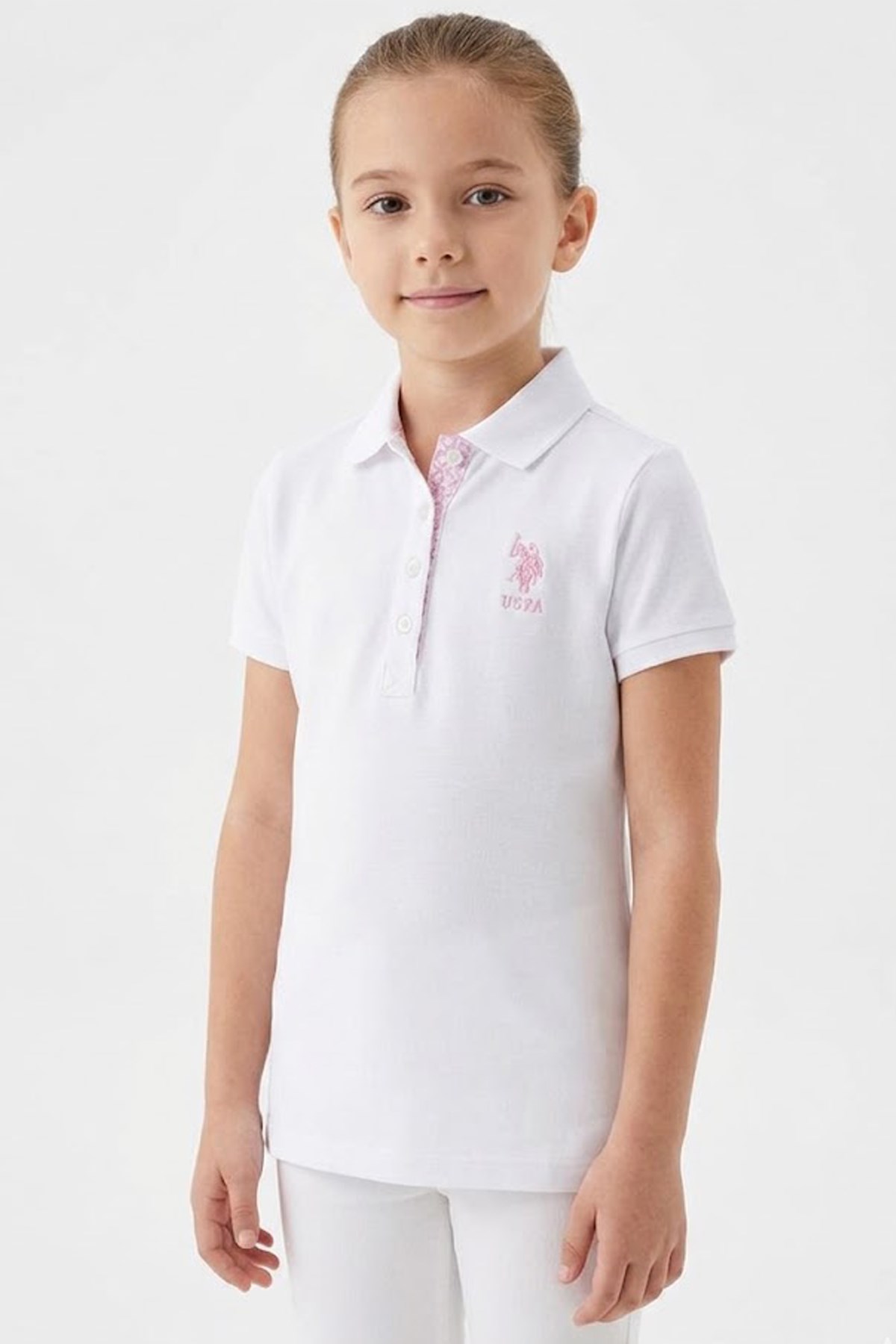 U.S. Polo Assn. Çocuk Tişört 50320287-VR013 Beyaz