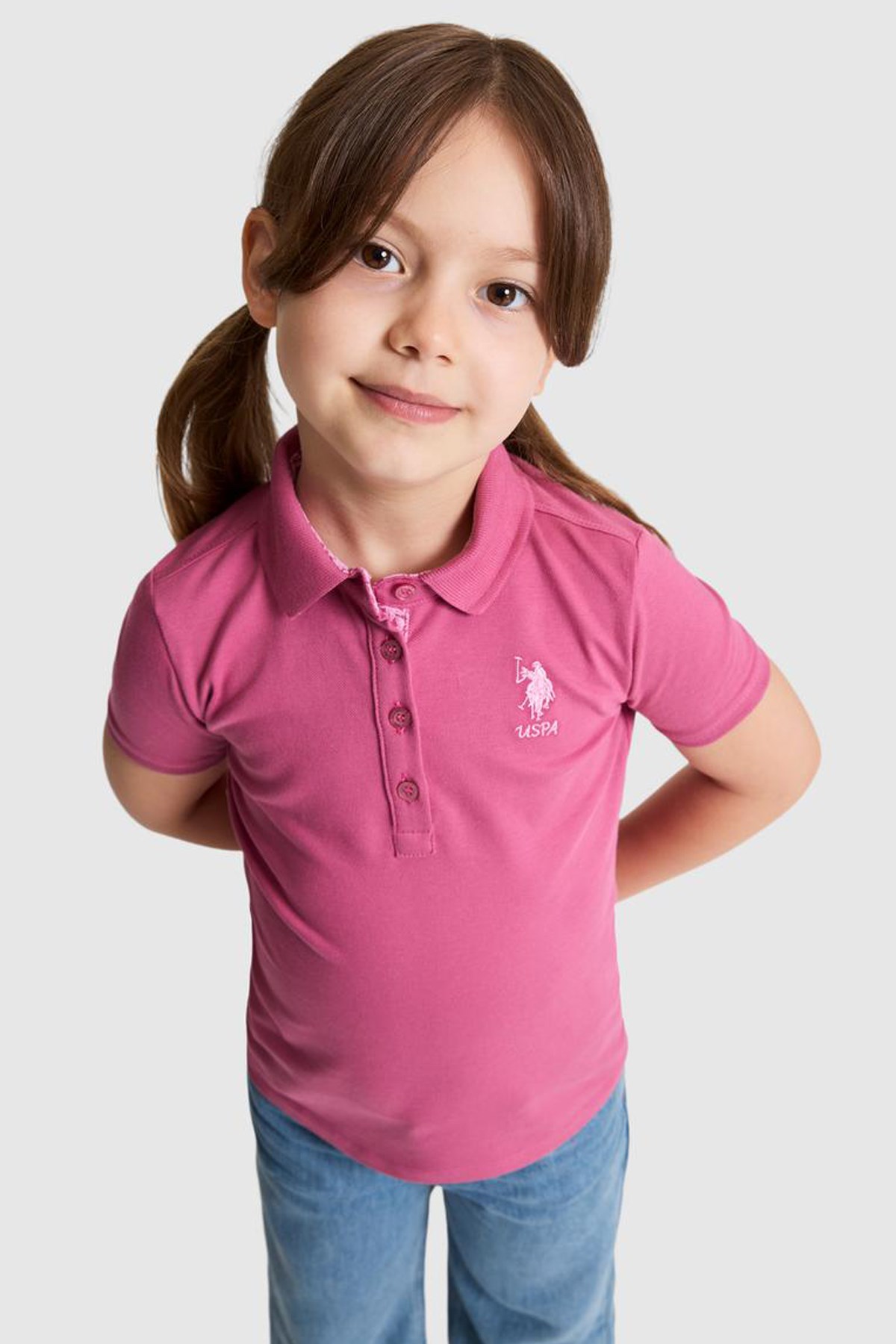 U.S. Polo Assn. Çocuk Tişört 50320287-VR023 Fuşya