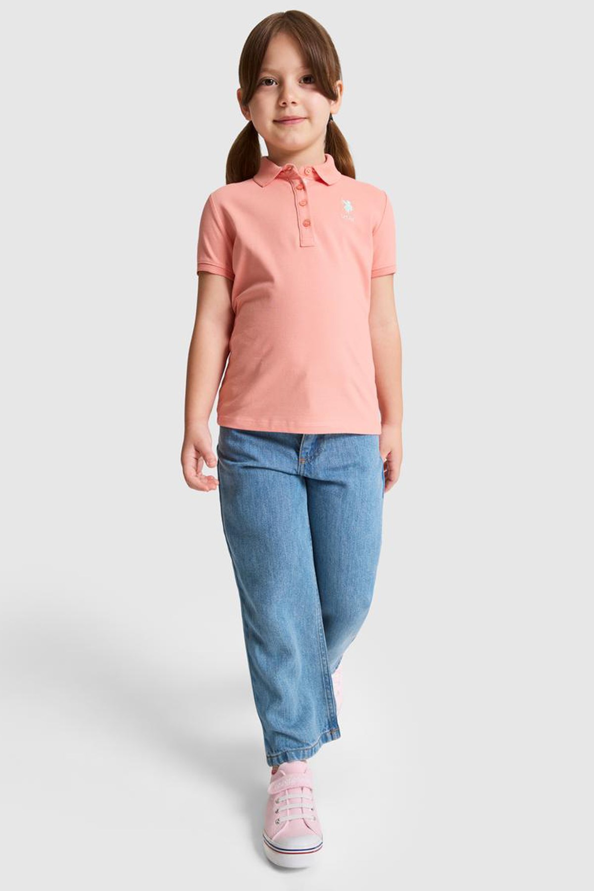 U.S. Polo Assn. Çocuk Tişört 50320287-VR204 Turuncu