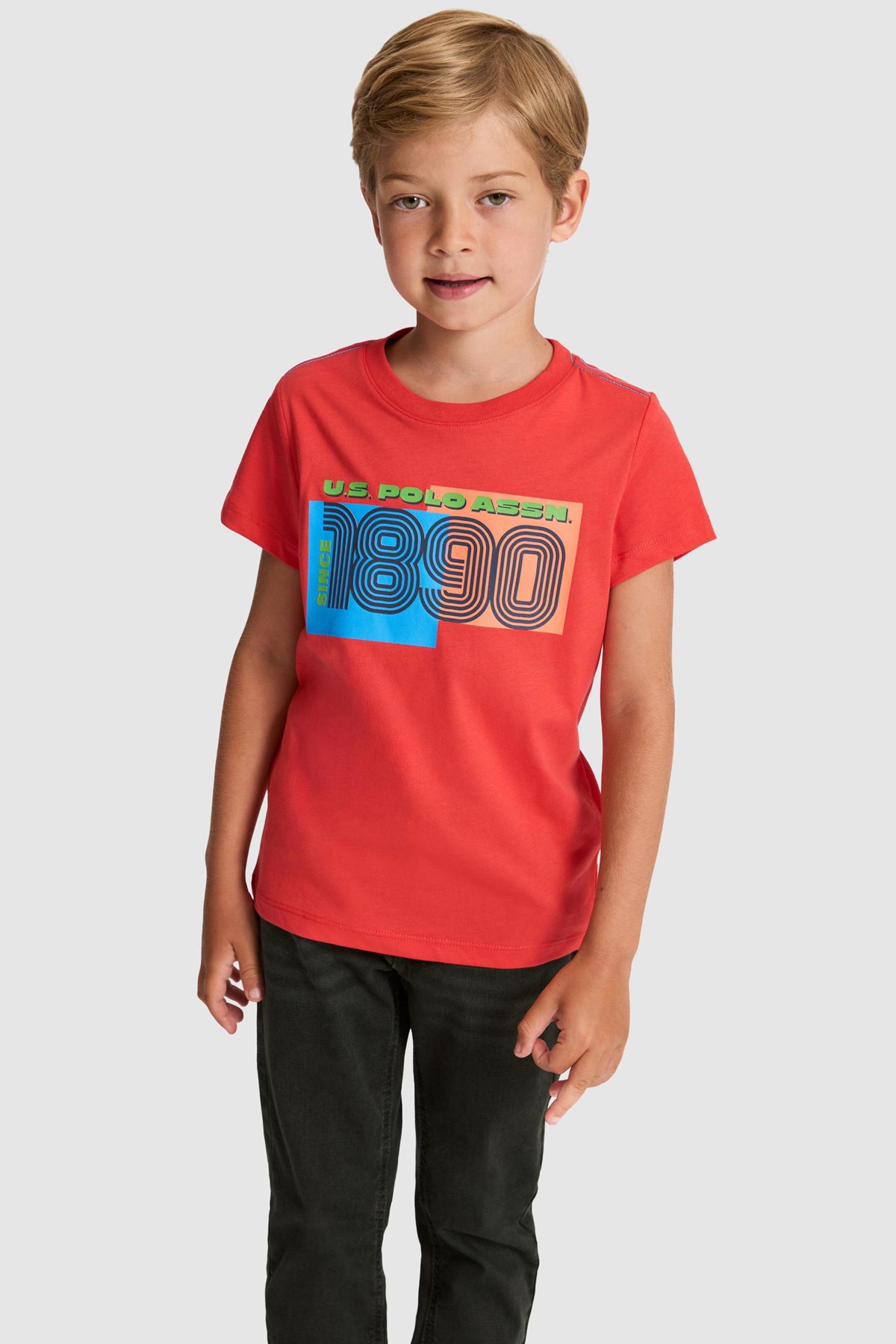 U.S. Polo Assn. Çocuk Tişört 50320413-VR213 Kırmızı