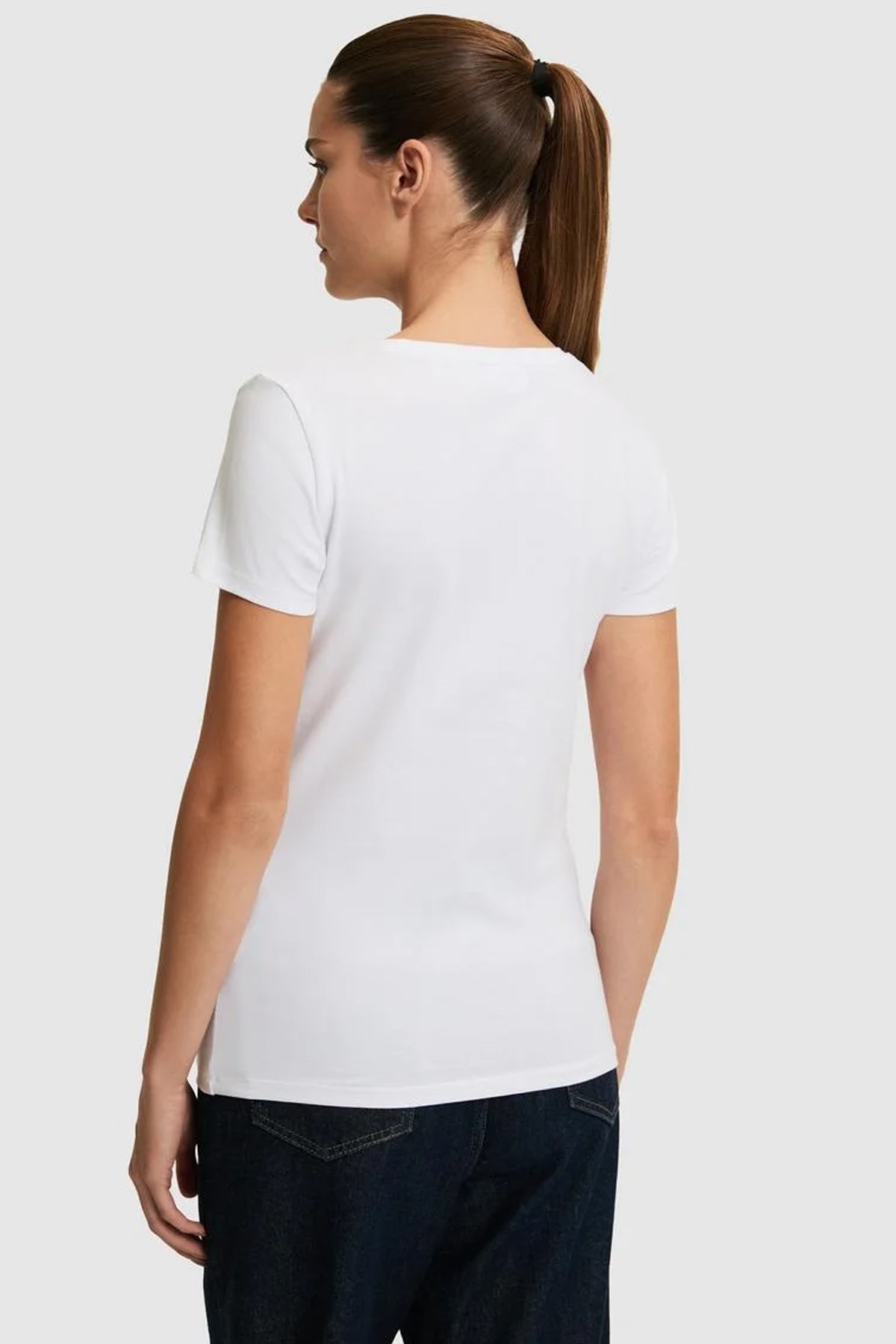 U.S. Polo Assn. Kadın Tişört 50321809-VR013 Beyaz