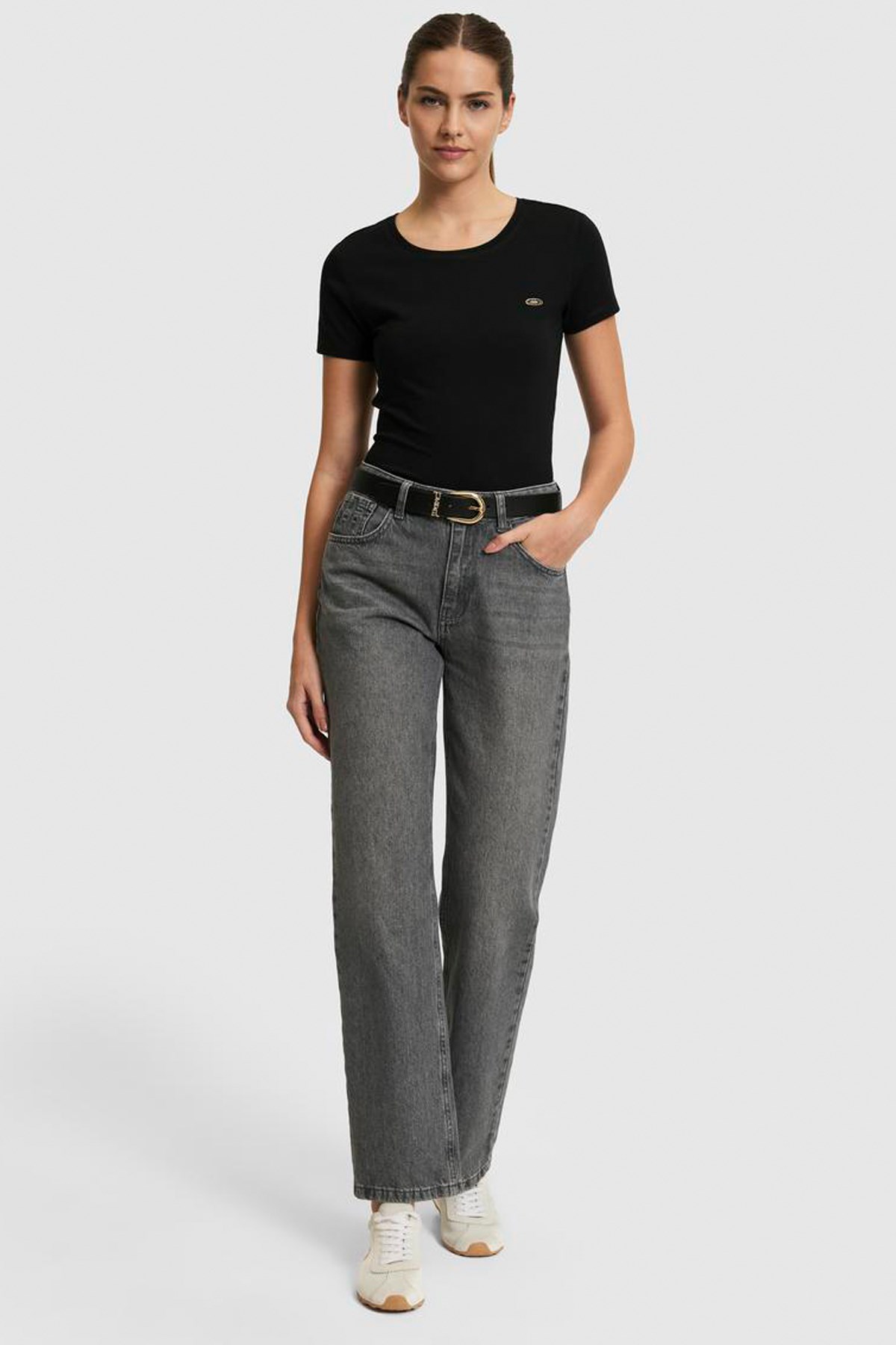 U.S. Polo Assn. Kadın Tişört 50321809-VR046 Siyah