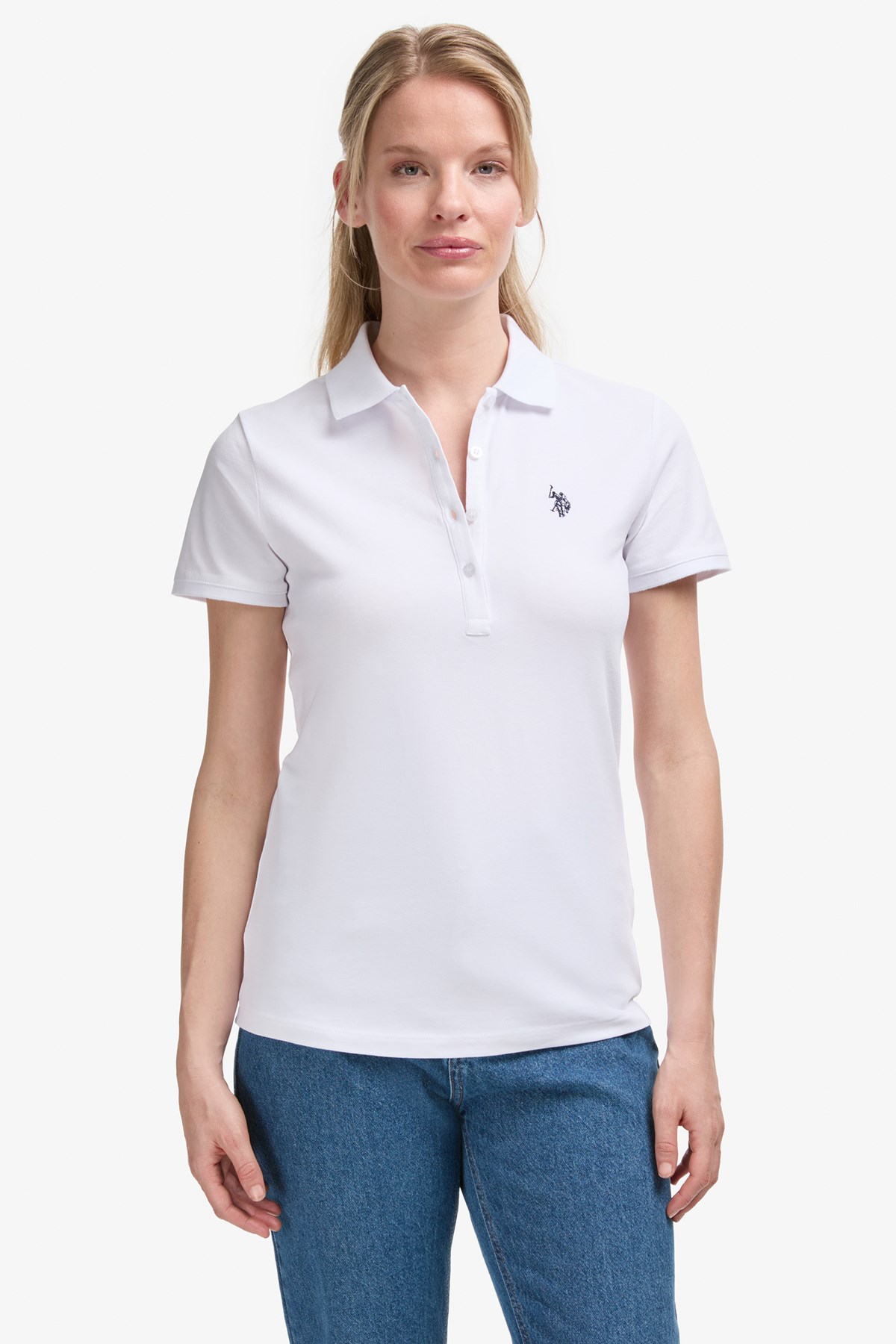 U.S. Polo Assn. Kadın Tişört 50321818-VR013 Beyaz