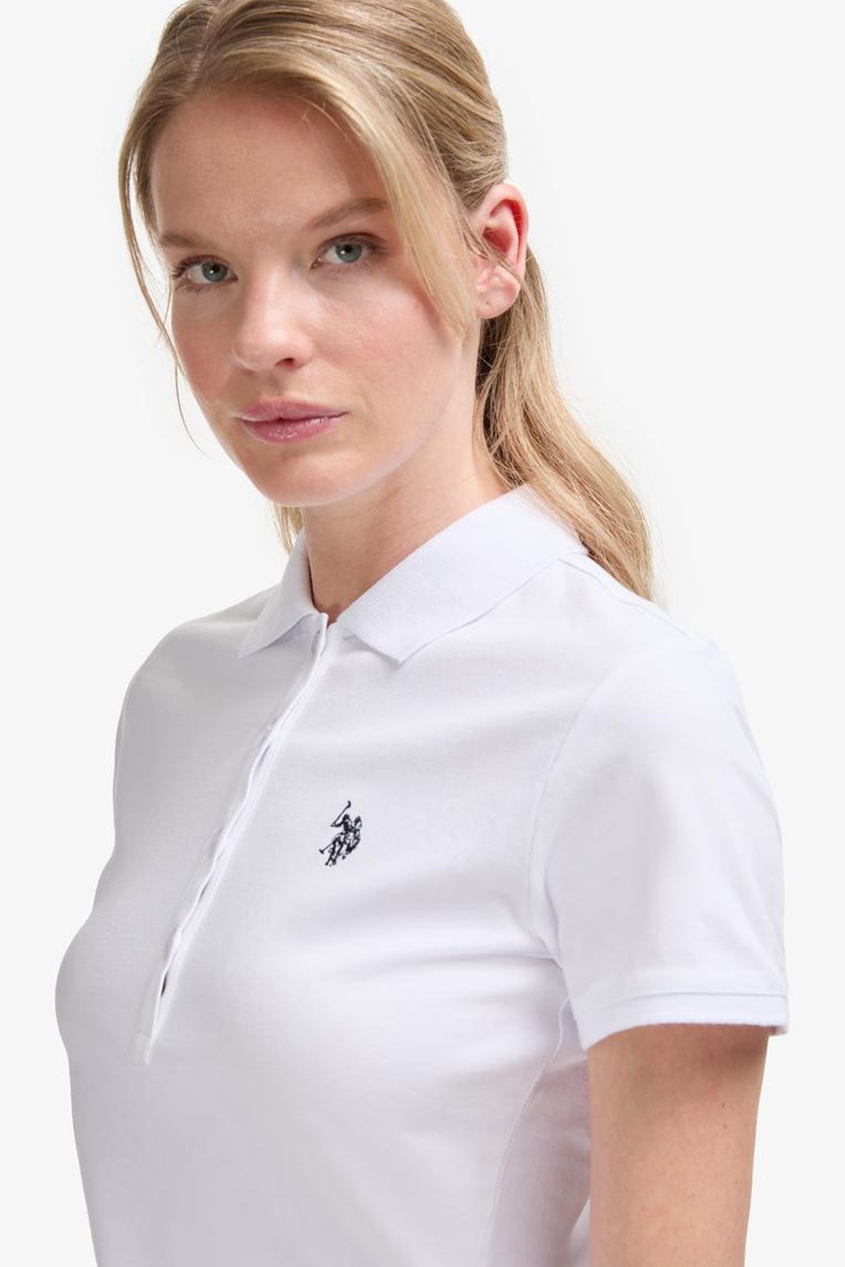 U.S. Polo Assn. Kadın Tişört 50321818-VR013 Beyaz