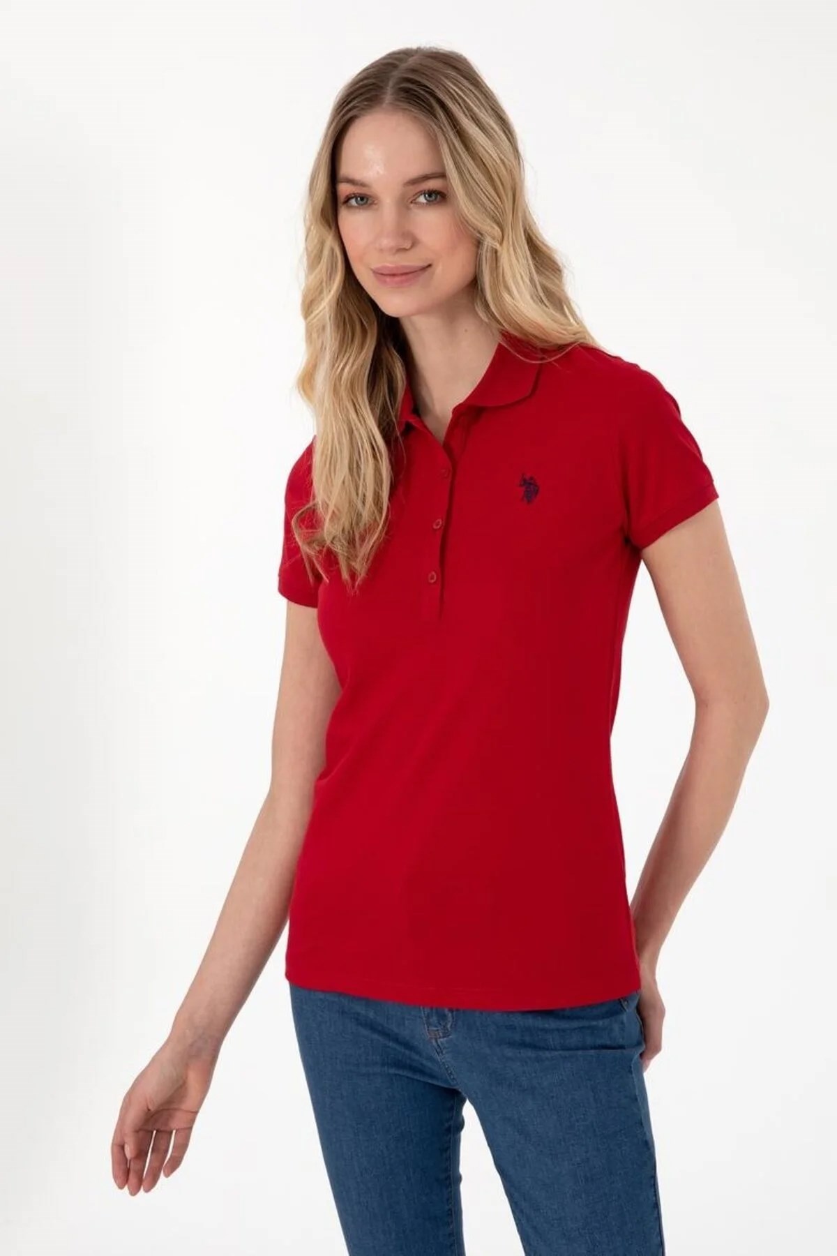 U.S. Polo Assn. Kadın Tişört 50321818-VR171 Kırmızı