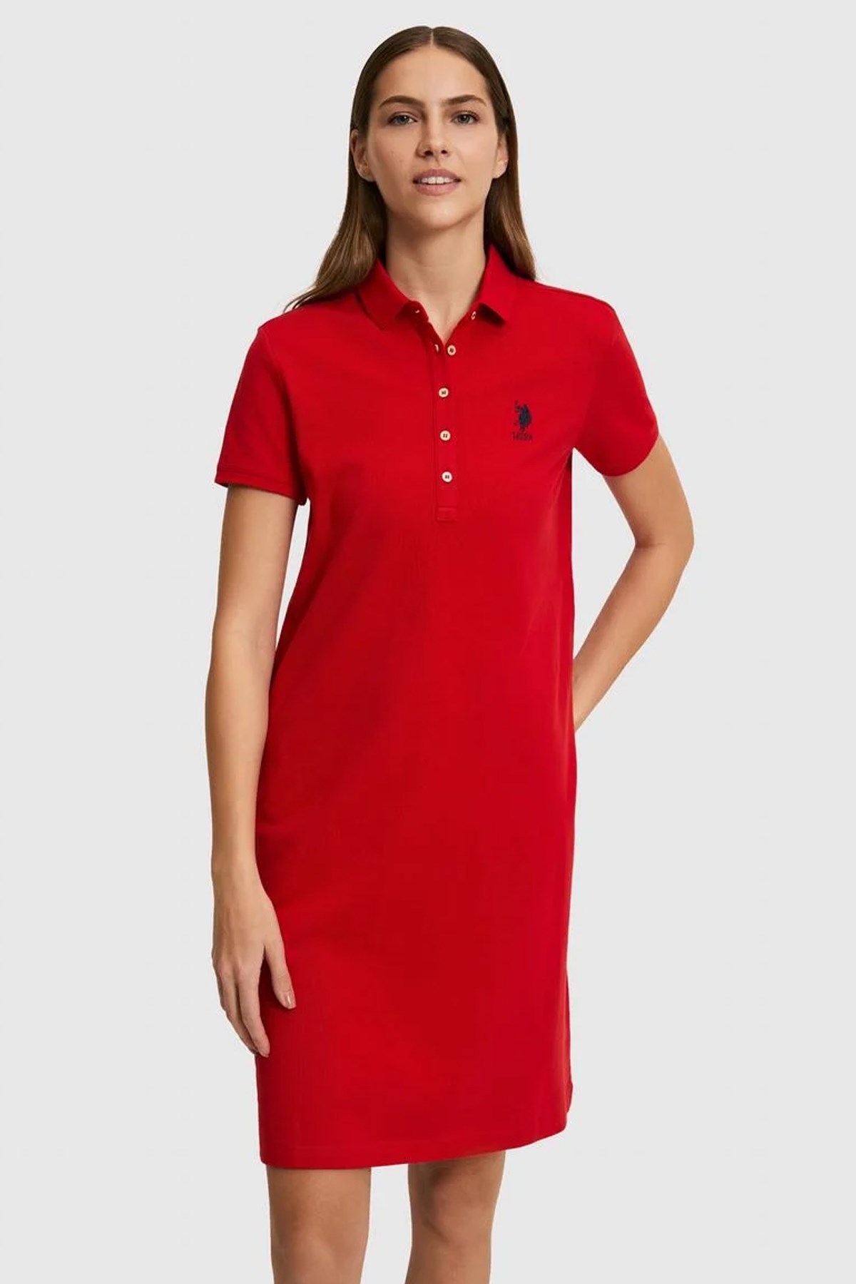 U.S. Polo Assn. Kadın Elbise 50321841-VR171 Kırmızı