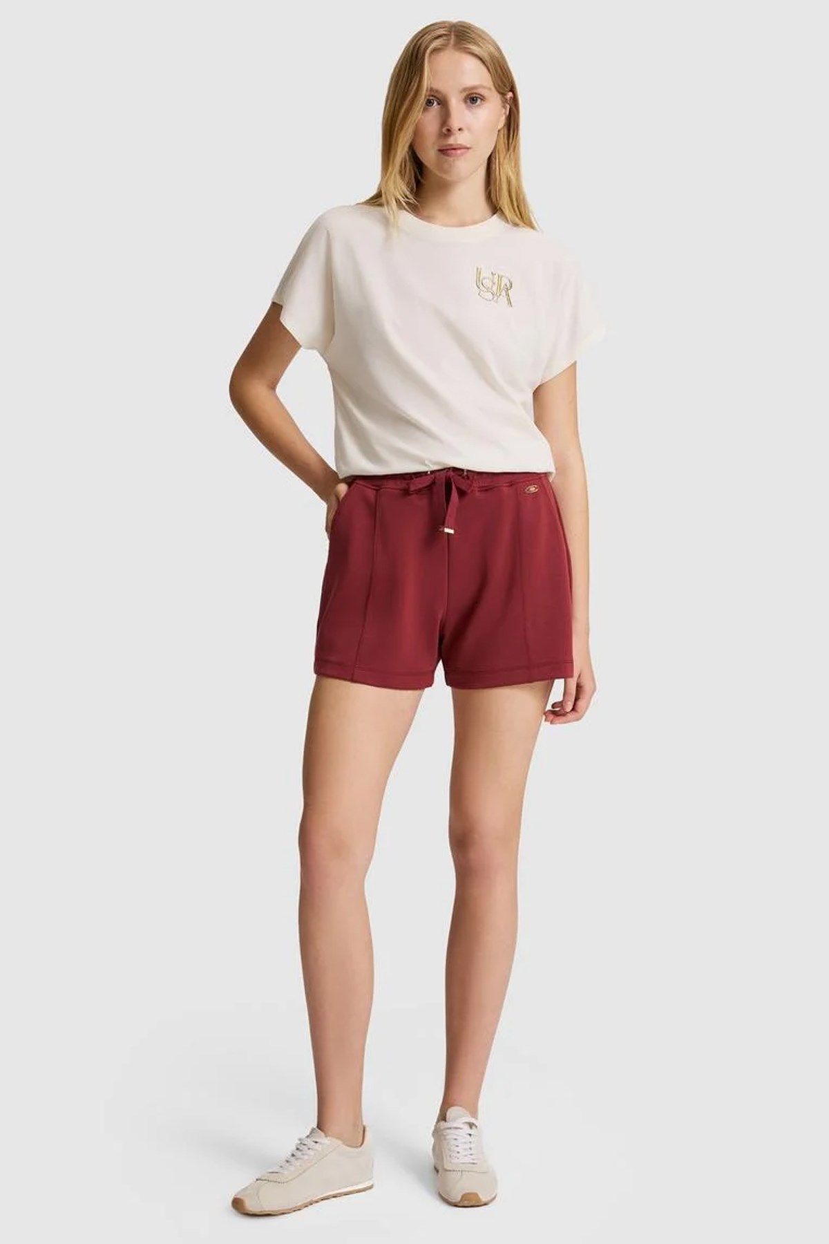 U.S. Polo Assn. Kadın Şort 50322069-VR223 Kırmızı