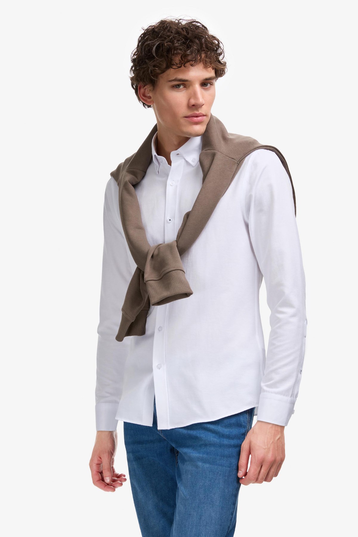 U.S. Polo Assn. Erkek Gömlek 50322159-VR013 Beyaz