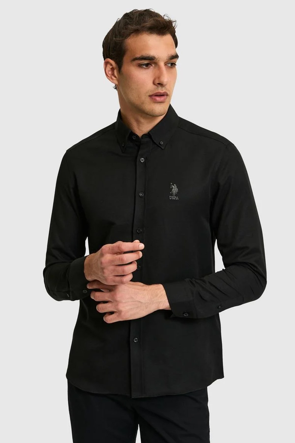 U.S. Polo Assn. Erkek Gömlek 50322159-VR046 Siyah