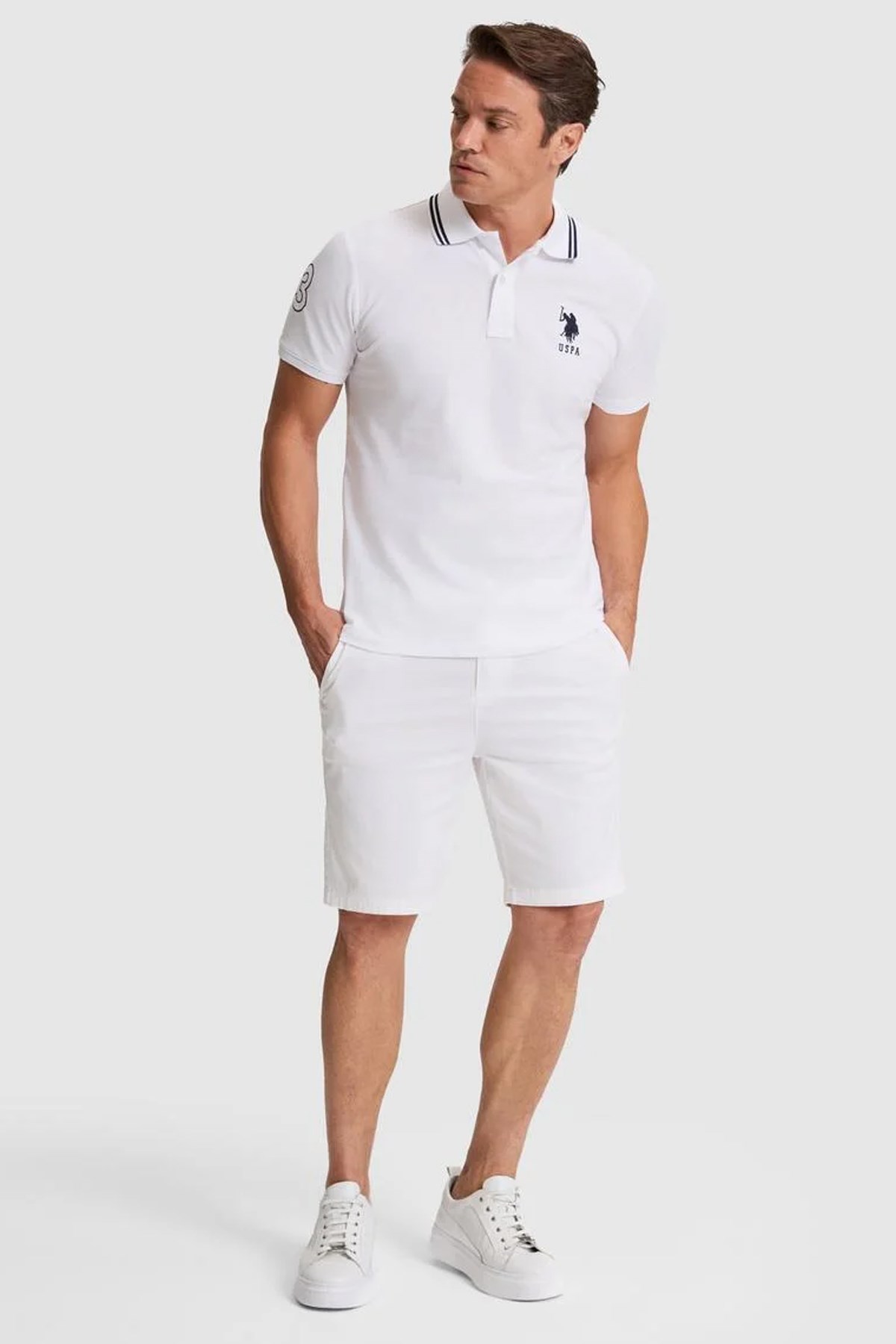 U.S. Polo Assn. Erkek Şort 50322320-VR013 Beyaz