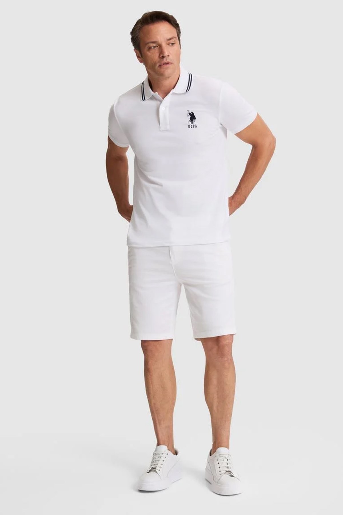 U.S. Polo Assn. Erkek Şort 50322320-VR013 Beyaz