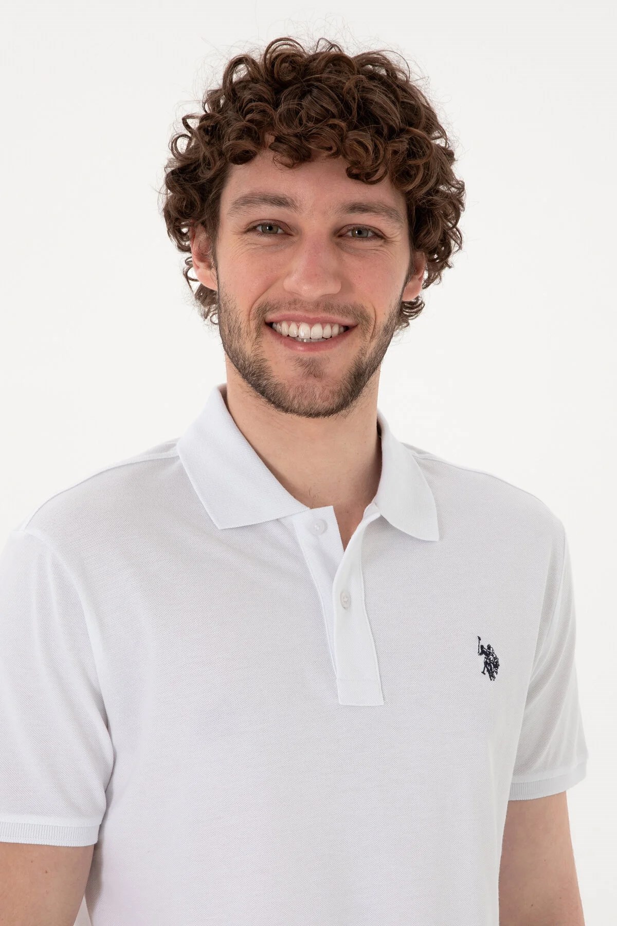 U.S. Polo Assn. Erkek Tişört 50322347-VR013 Beyaz