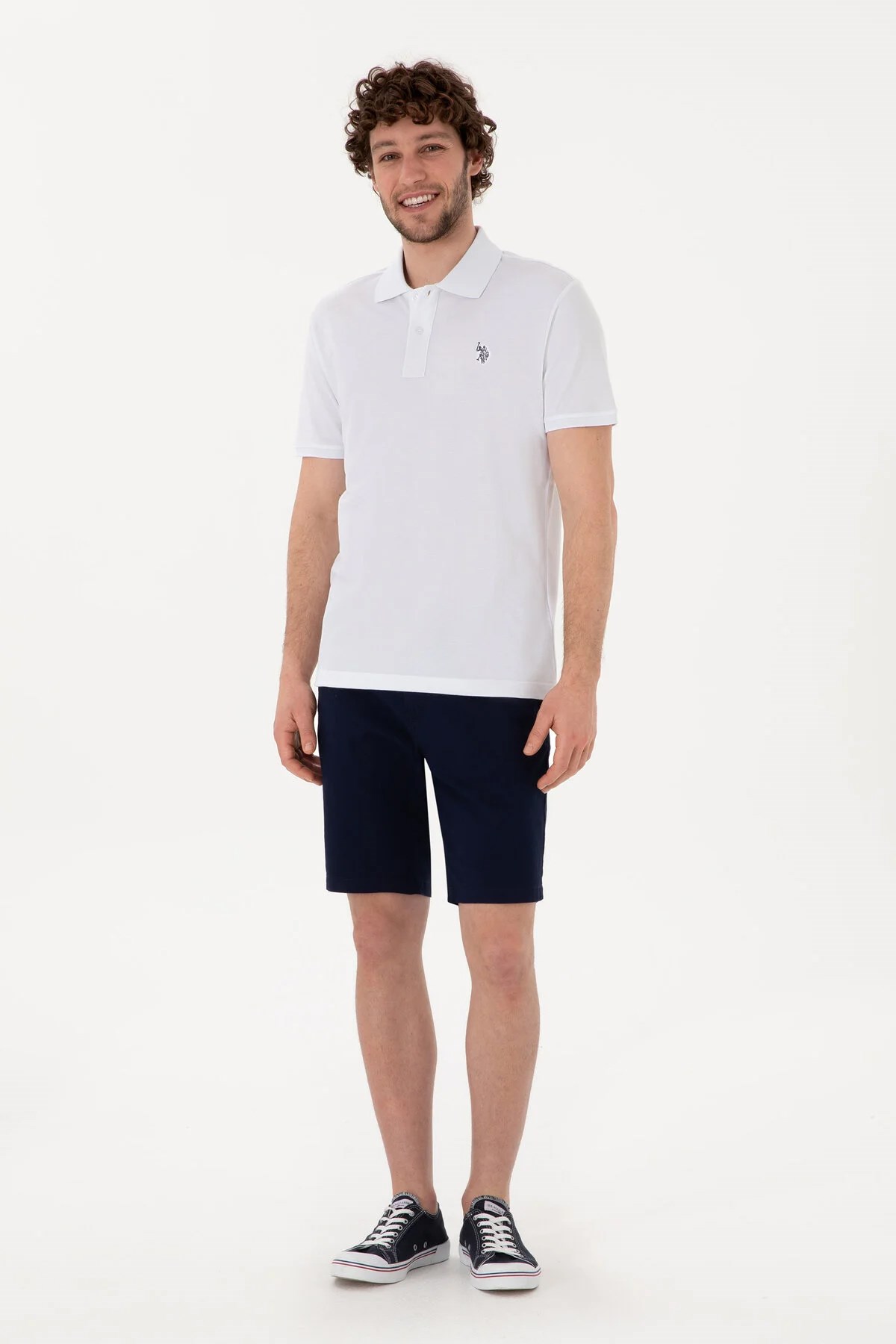 U.S. Polo Assn. Erkek Tişört 50322347-VR013 Beyaz