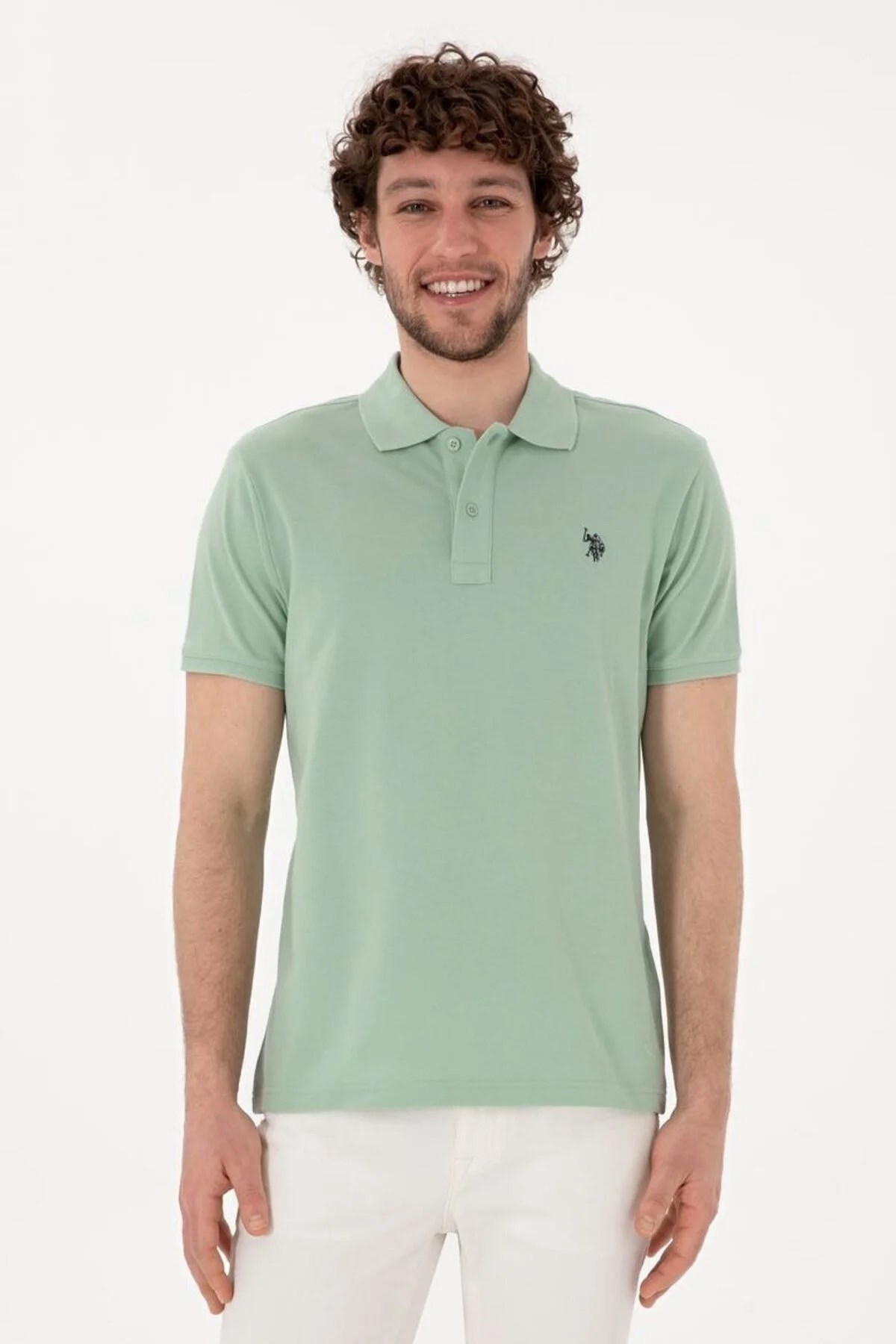 U.S. Polo Assn. Erkek Tişört 50322347-VR048 Yeşil