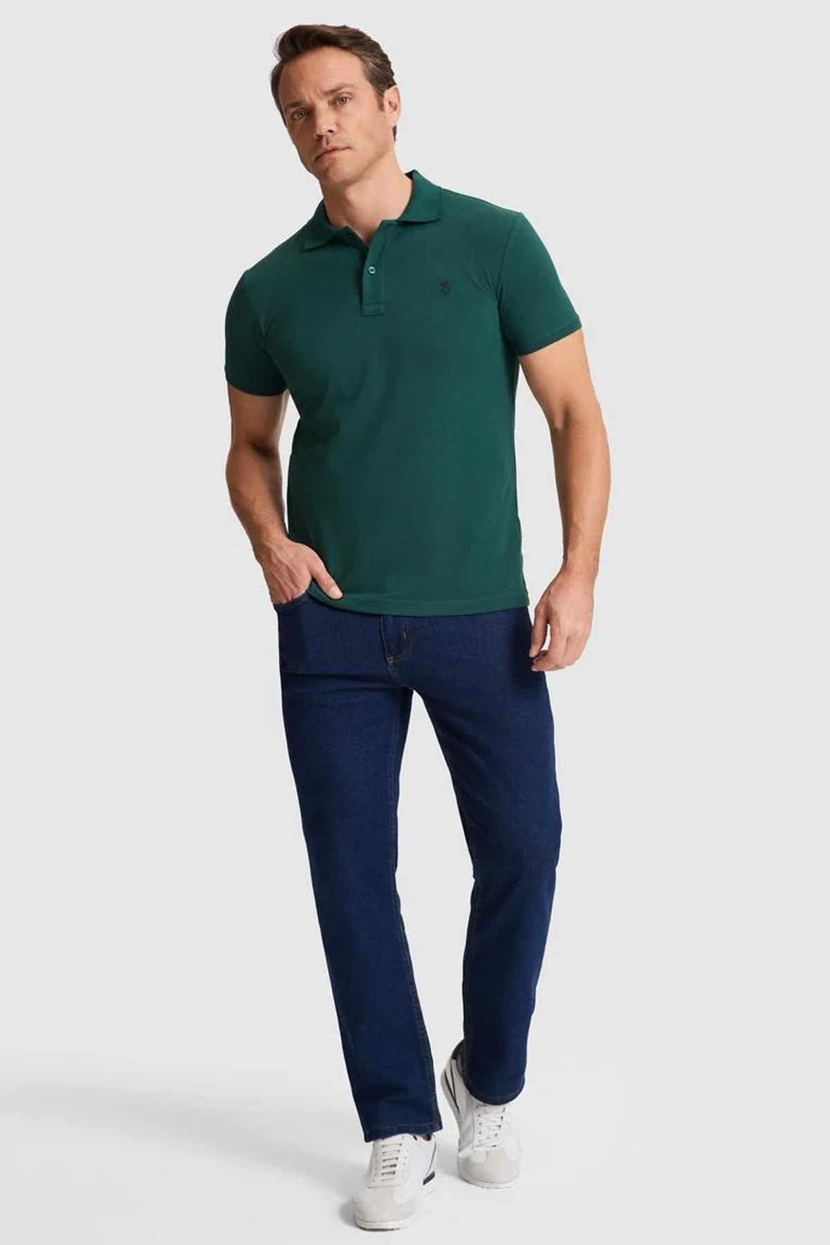 U.S. Polo Assn. Erkek Tişört 50322347-VR079 Yeşil
