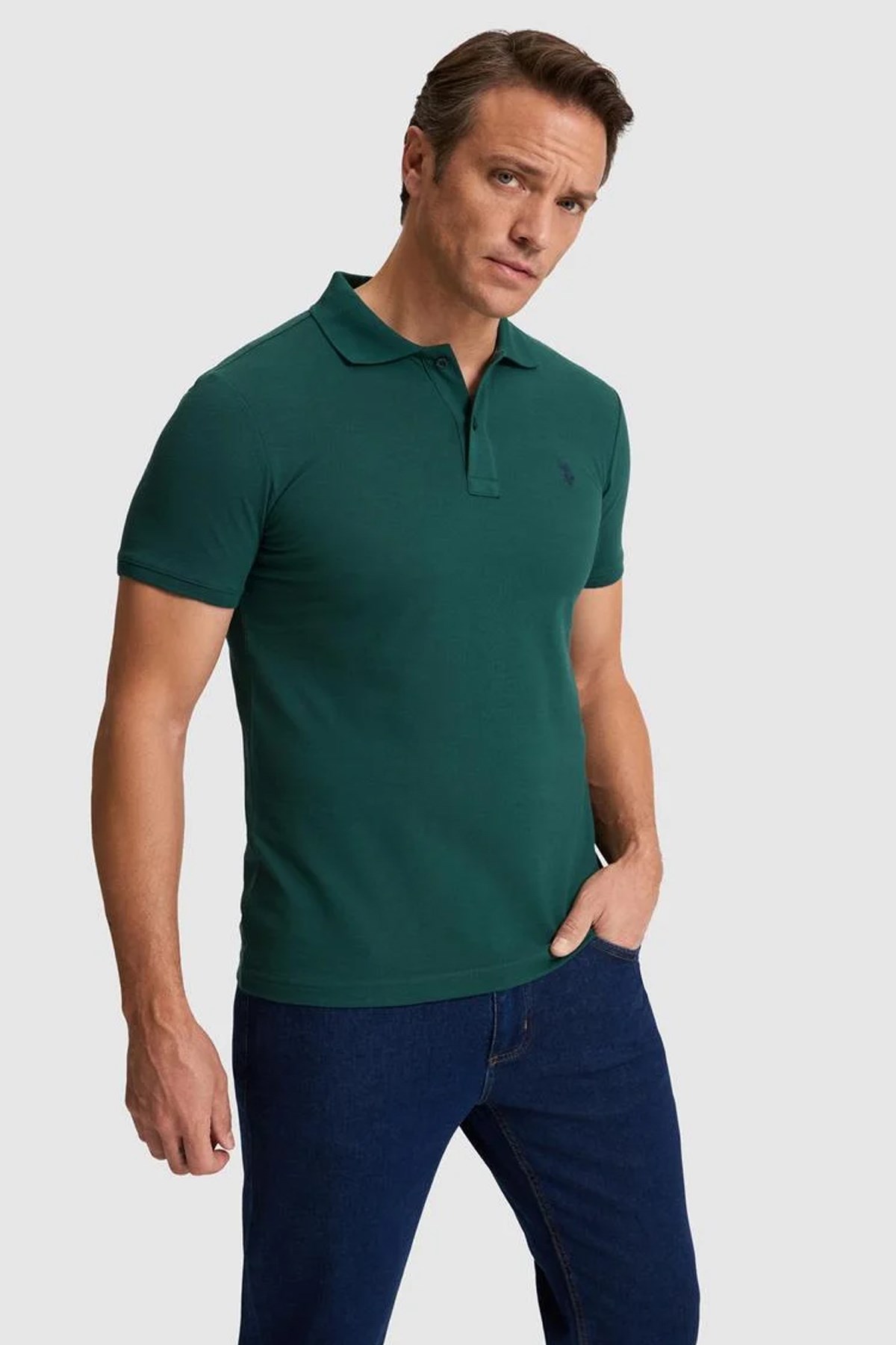 U.S. Polo Assn. Erkek Tişört 50322347-VR079 Yeşil