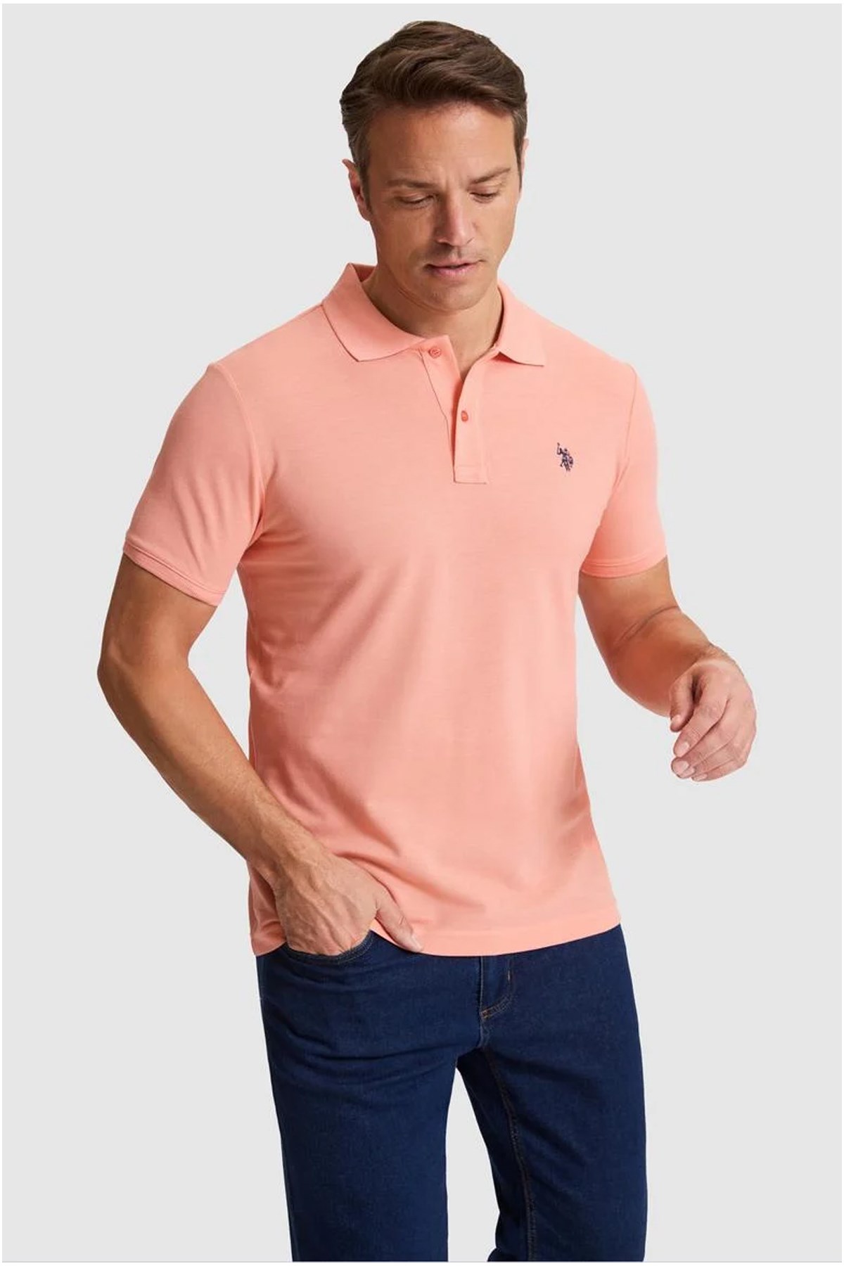 U.S. Polo Assn. Erkek Tişört 50322347-VR204 Turuncu