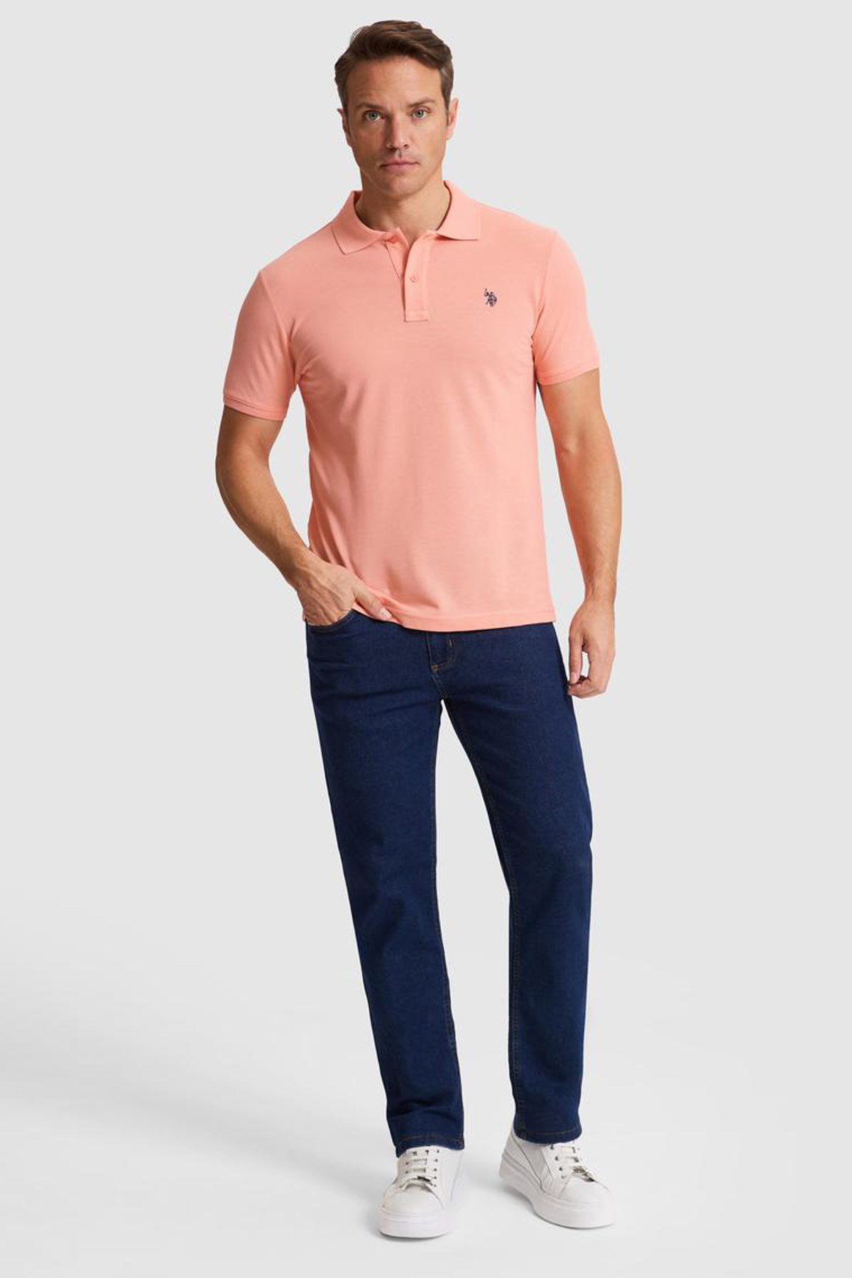 U.S. Polo Assn. Erkek Tişört 50322347-VR204 Turuncu