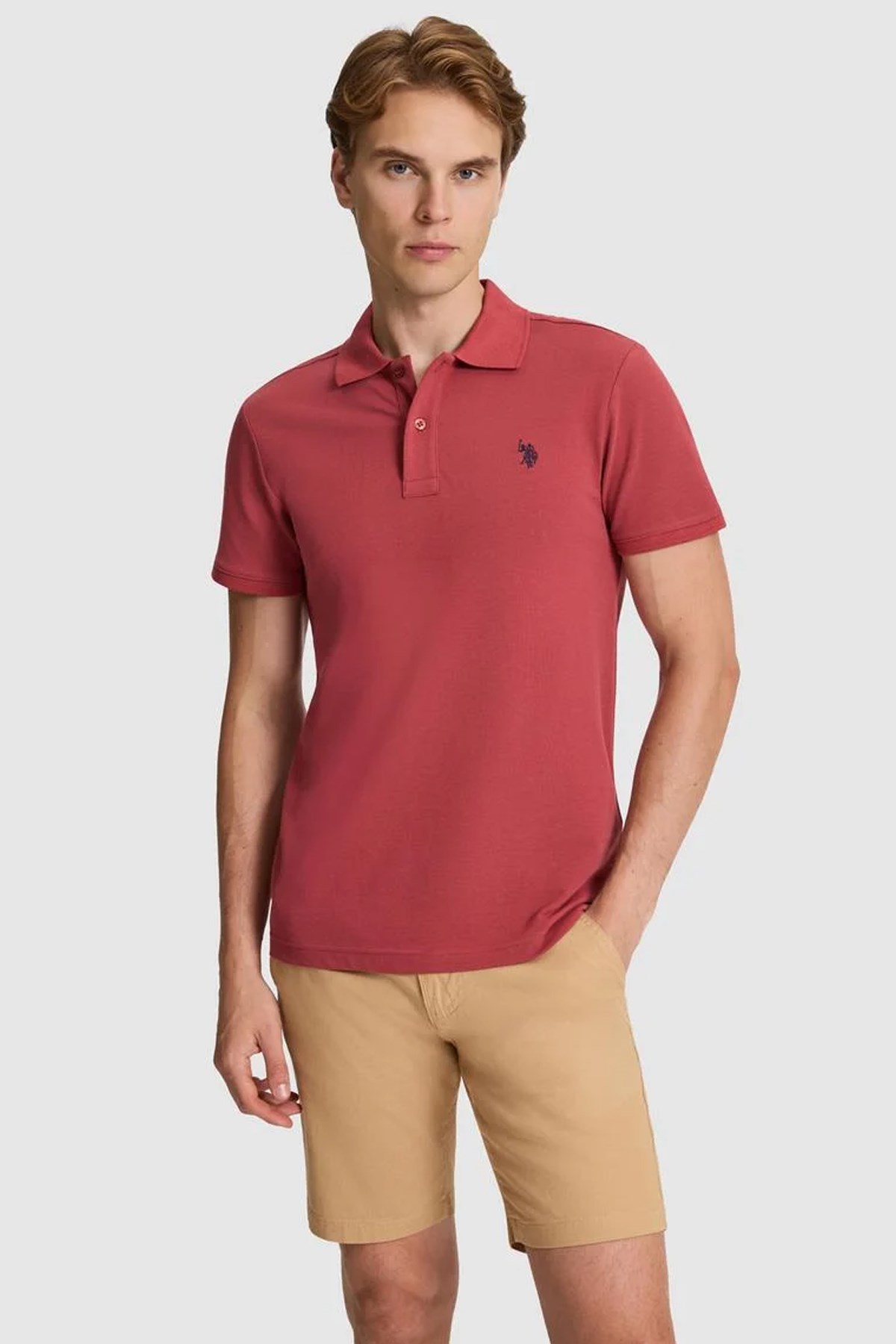 U.S. Polo Assn. Erkek Tişört 50322347-VR223 Kırmızı