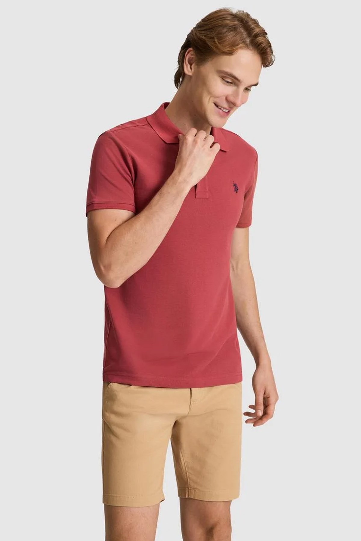 U.S. Polo Assn. Erkek Tişört 50322347-VR223 Kırmızı
