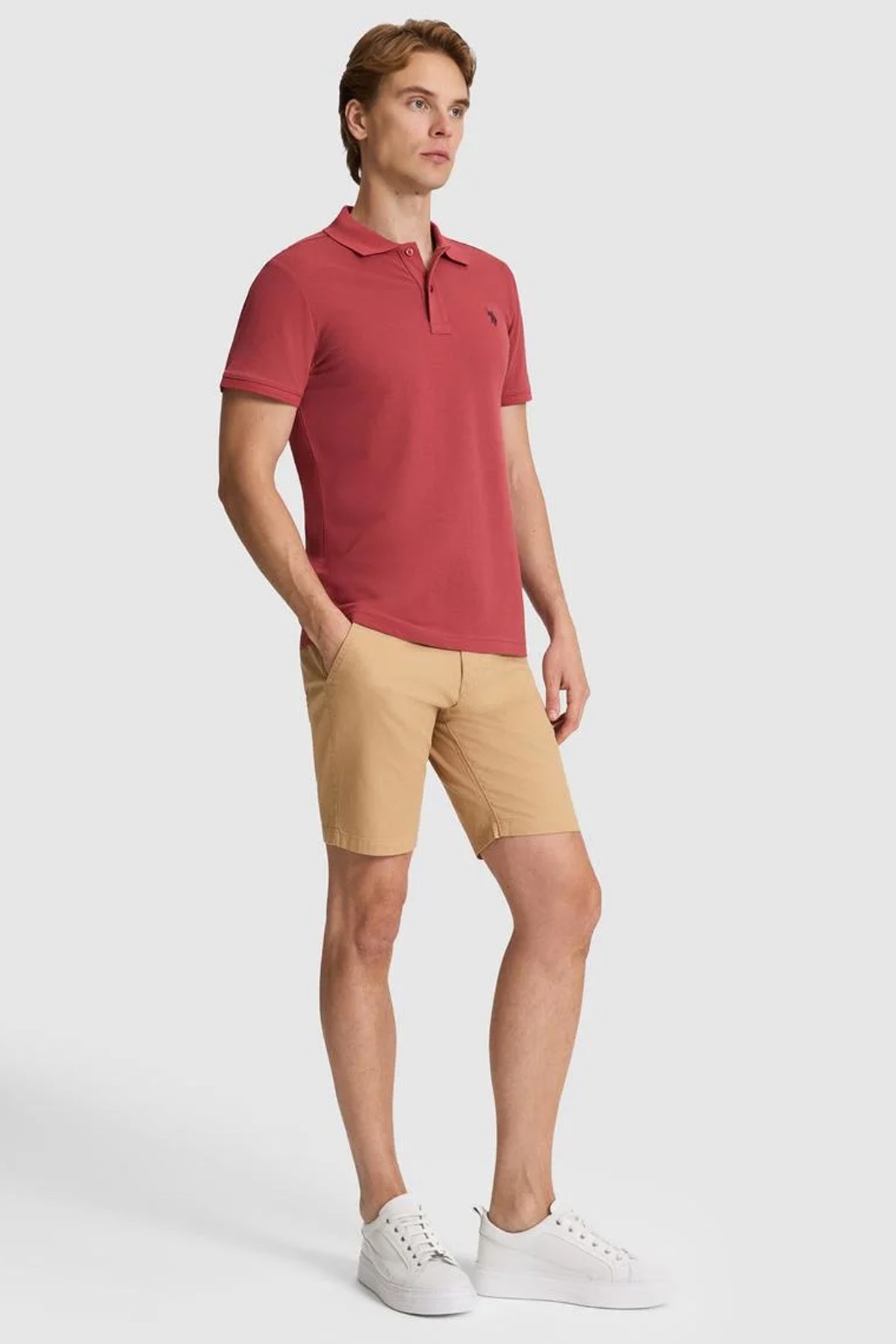 U.S. Polo Assn. Erkek Tişört 50322347-VR223 Kırmızı