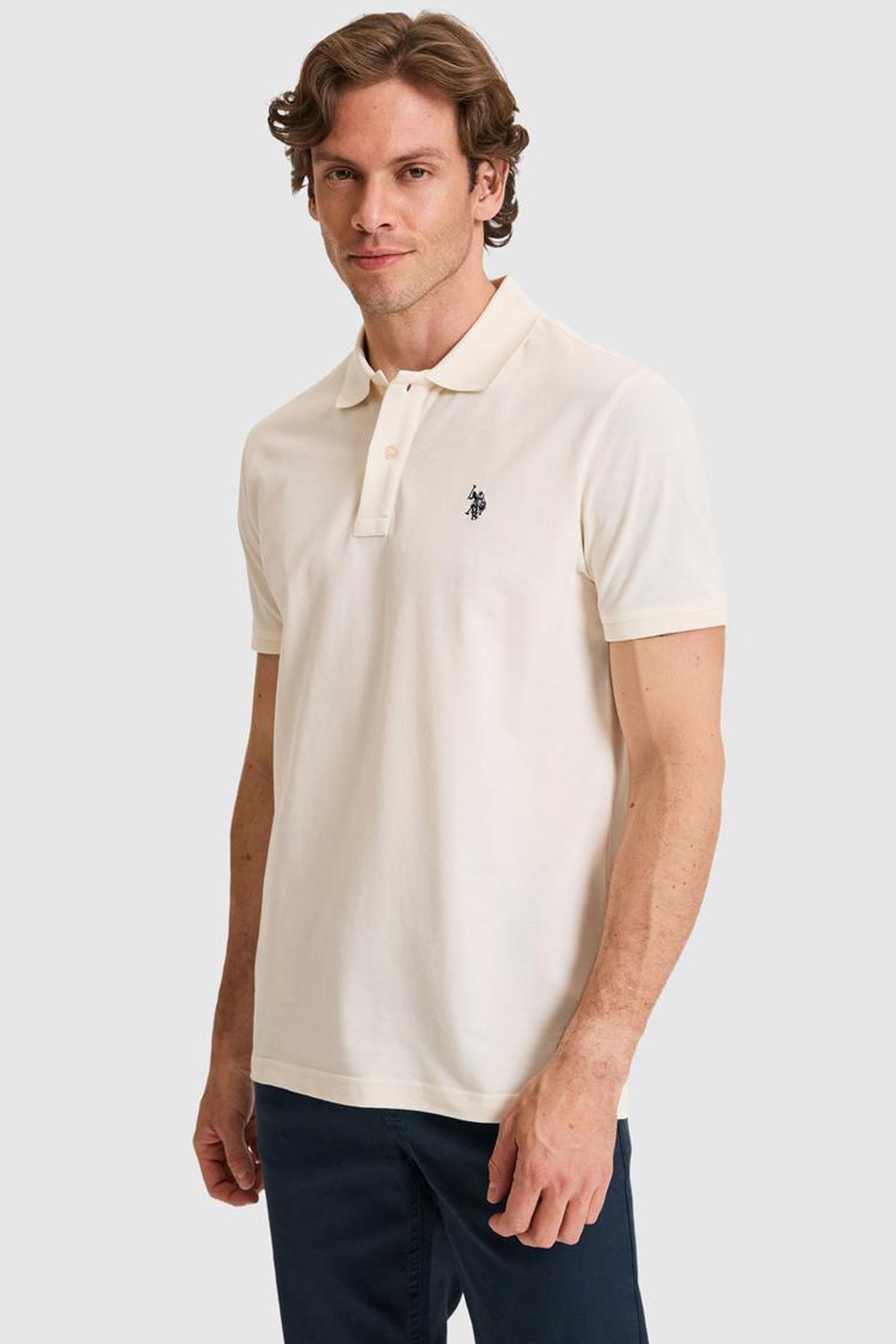 U.S. Polo Assn. Erkek Tişört 50322347-VR256 Beyaz