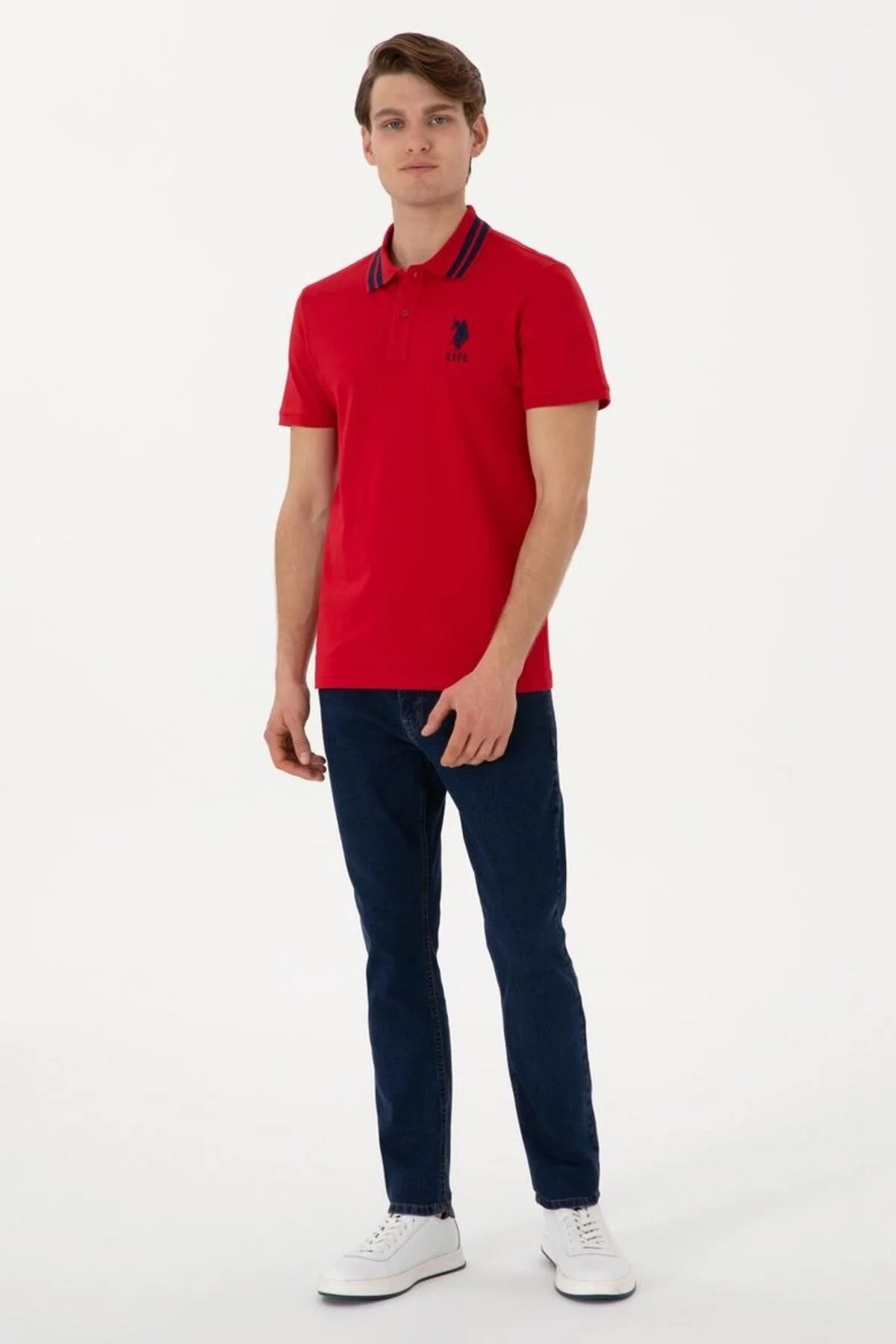 U.S. Polo Assn. Erkek Tişört 50322384-VR030 Kırmızı