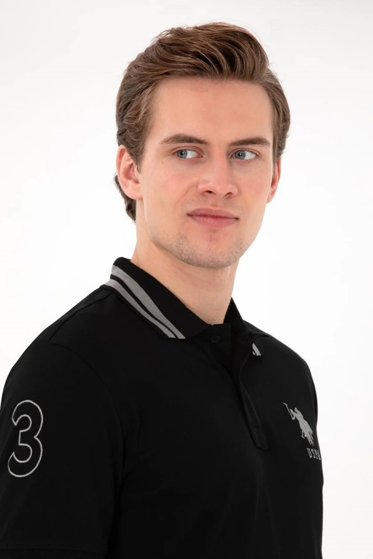 U.S. Polo Assn. Erkek Tişört 50322384-VR046 Siyah