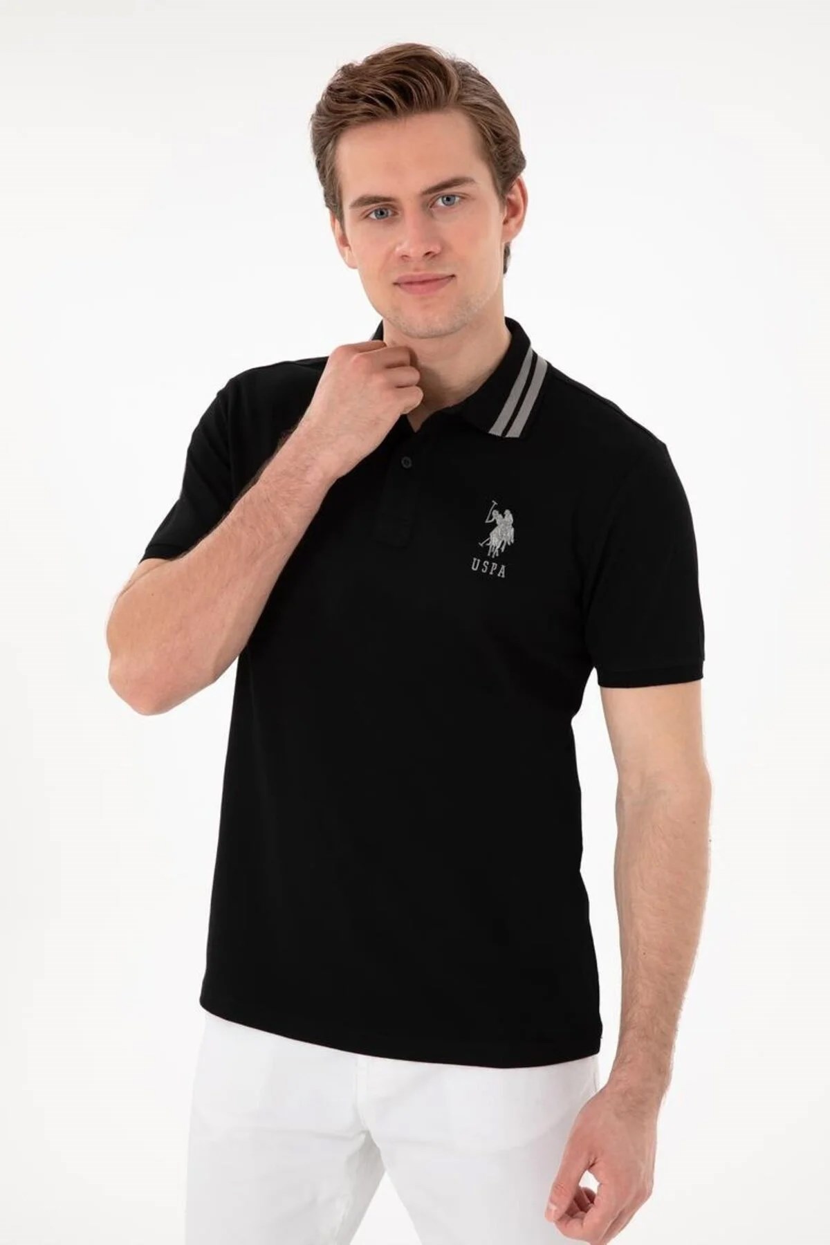U.S. Polo Assn. Erkek Tişört 50322384-VR046 Siyah