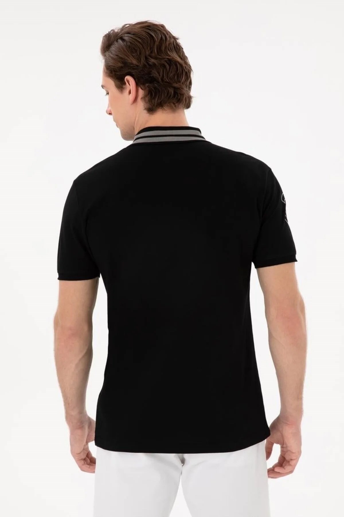 U.S. Polo Assn. Erkek Tişört 50322384-VR046 Siyah