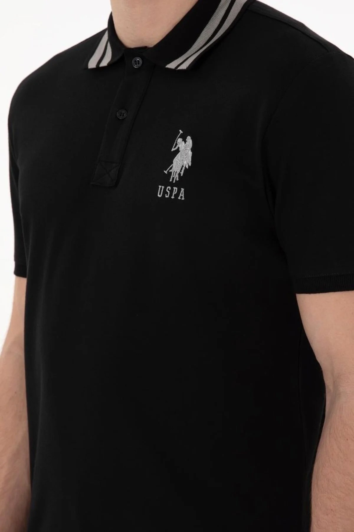 U.S. Polo Assn. Erkek Tişört 50322384-VR046 Siyah