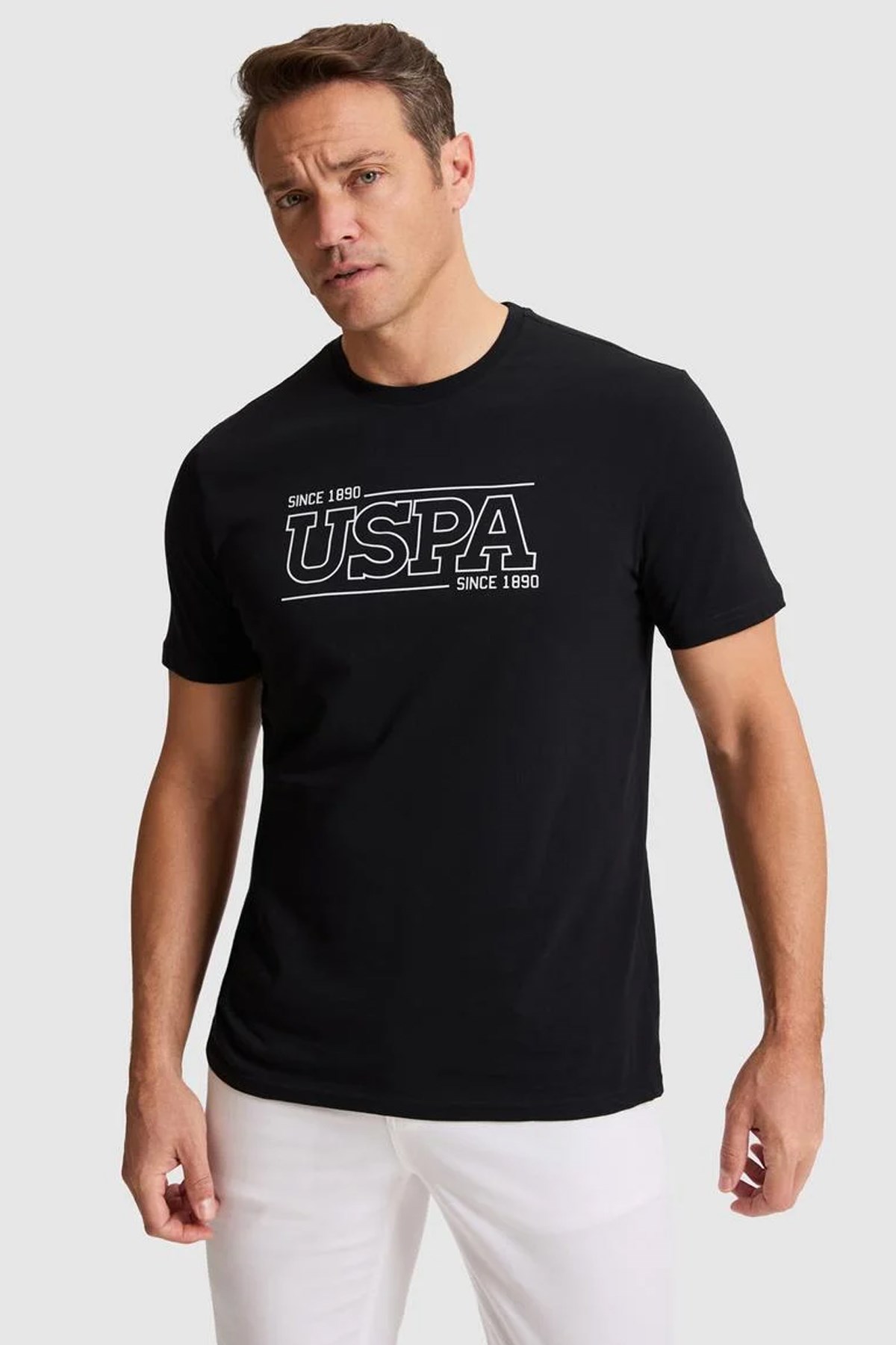U.S. Polo Assn. Erkek Tişört 50322421-VR046 Siyah