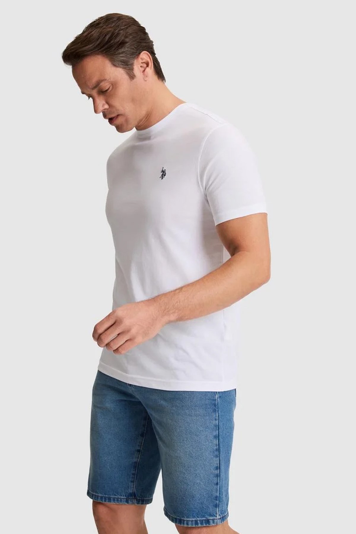 U.S. Polo Assn. Erkek Tişört 50322518-VR013 Beyaz