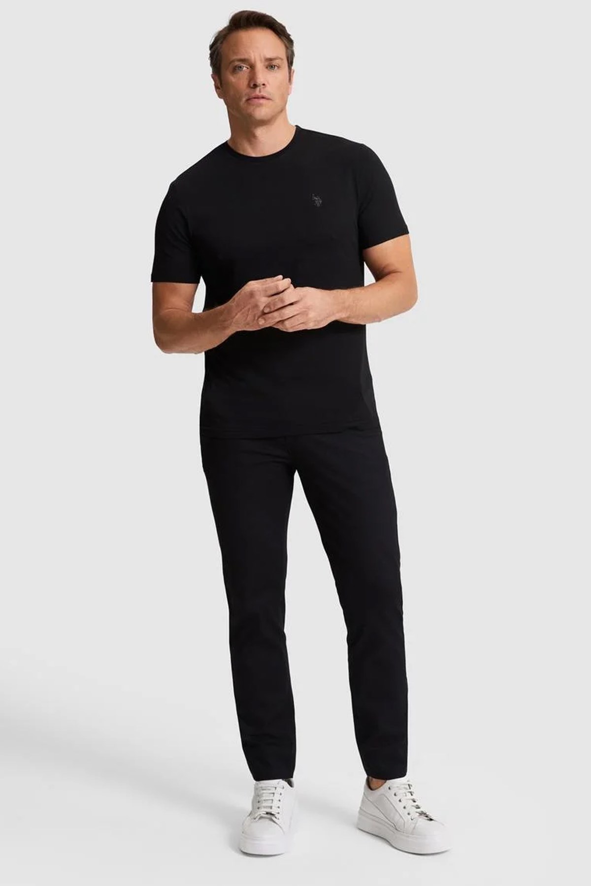 U.S. Polo Assn. Erkek Tişört 50322518-VR046 Siyah