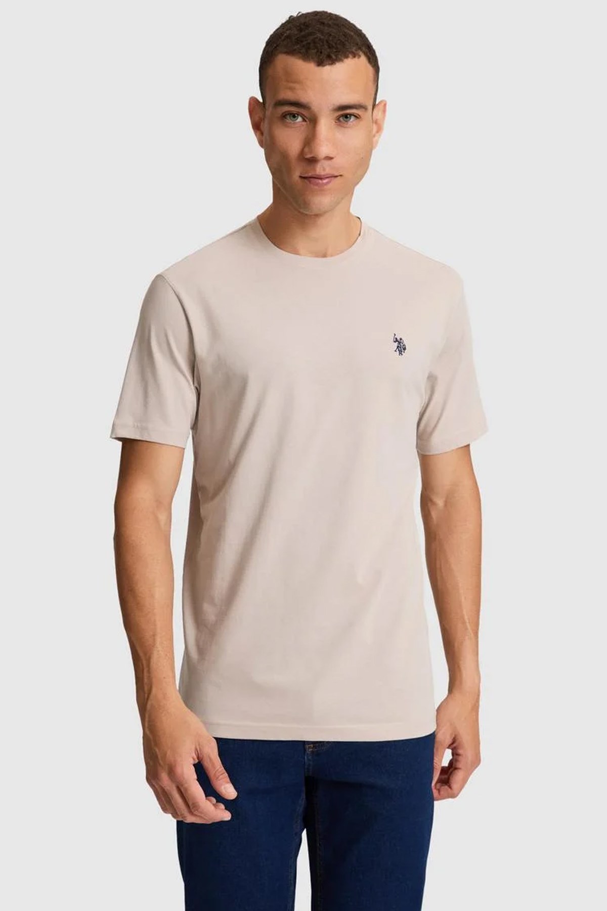U.S. Polo Assn. Erkek Tişört 50322518-VR049 Gri