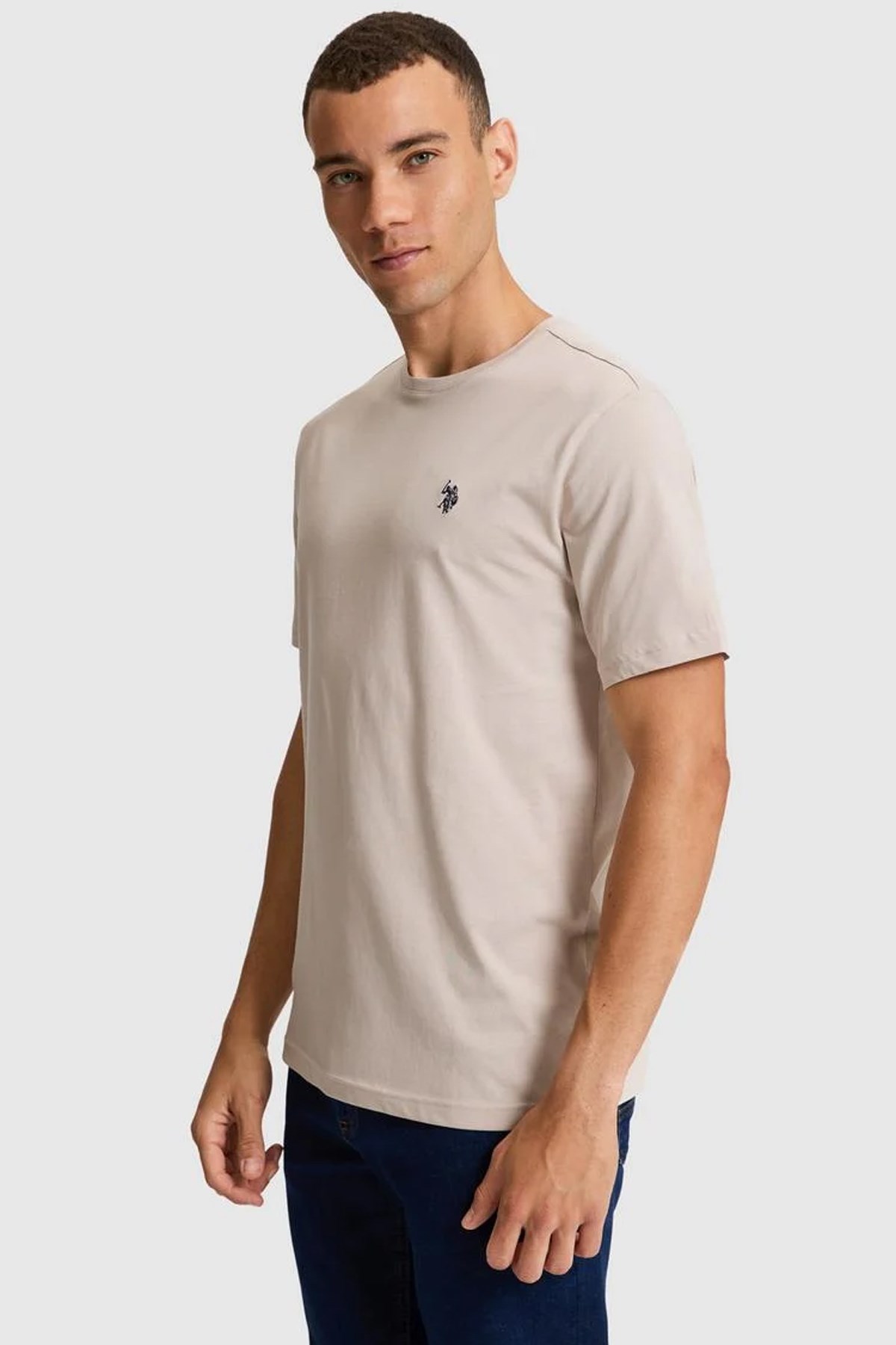 U.S. Polo Assn. Erkek Tişört 50322518-VR049 Gri
