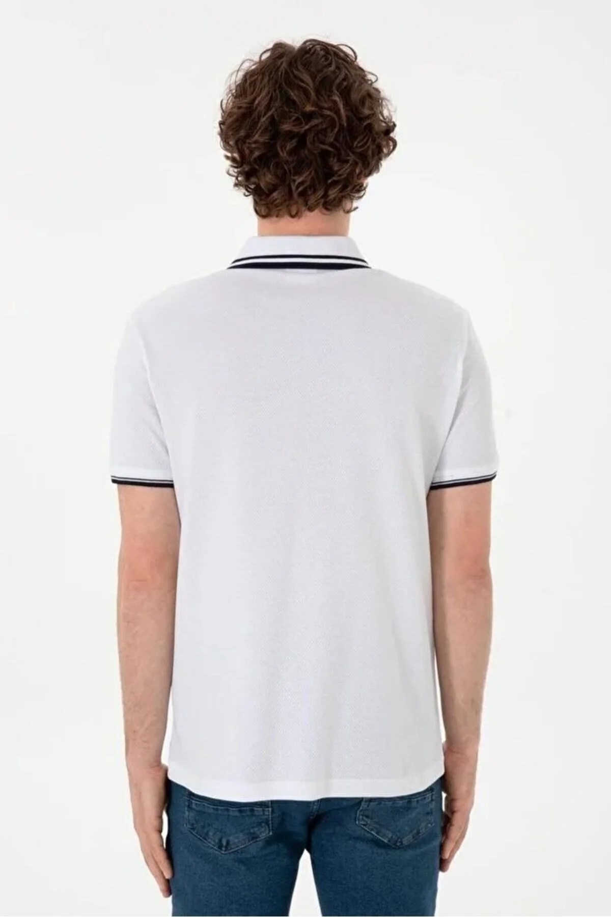 U.S. Polo Assn. Erkek Tişört 50323894-VR013 Beyaz