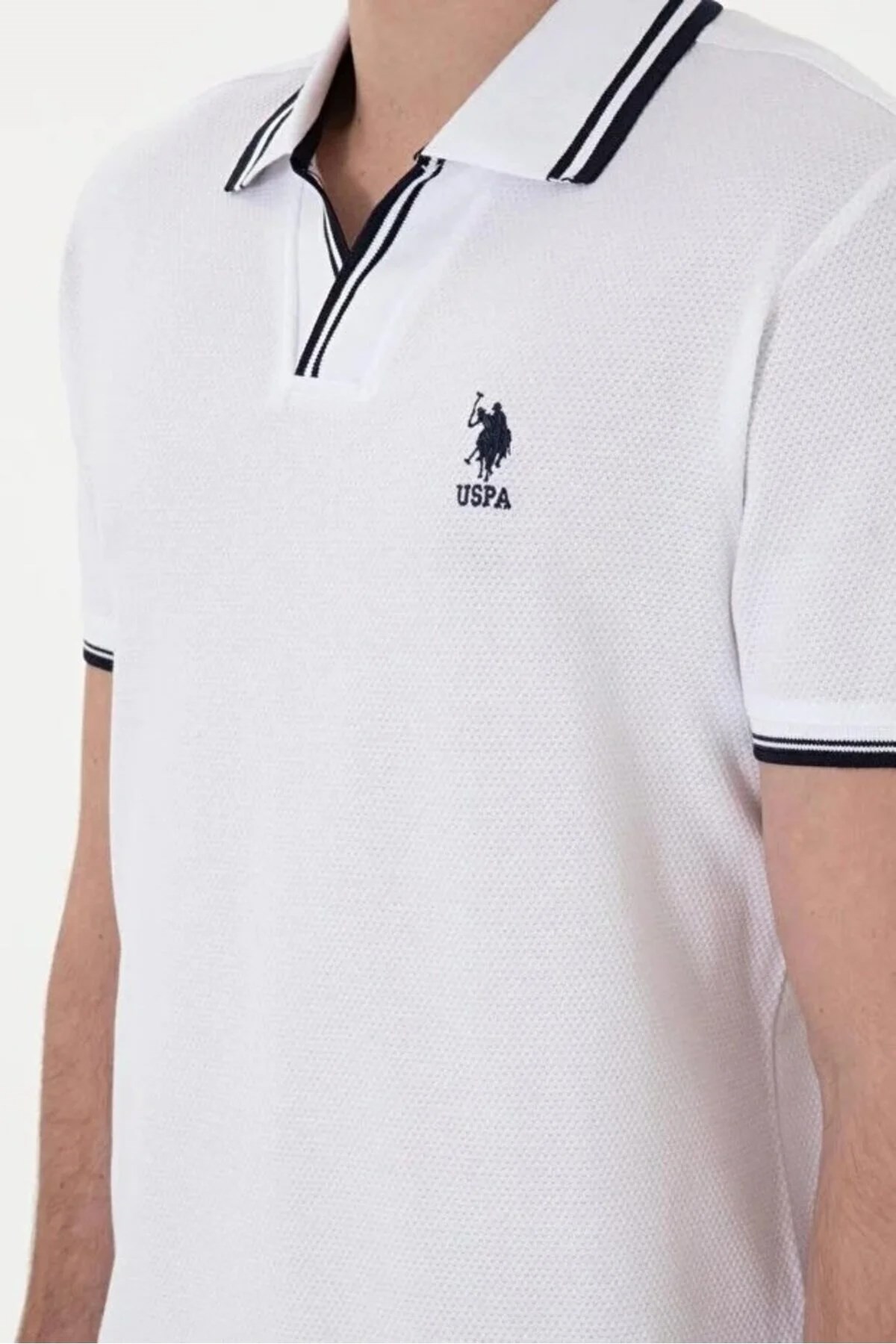 U.S. Polo Assn. Erkek Tişört 50323894-VR013 Beyaz
