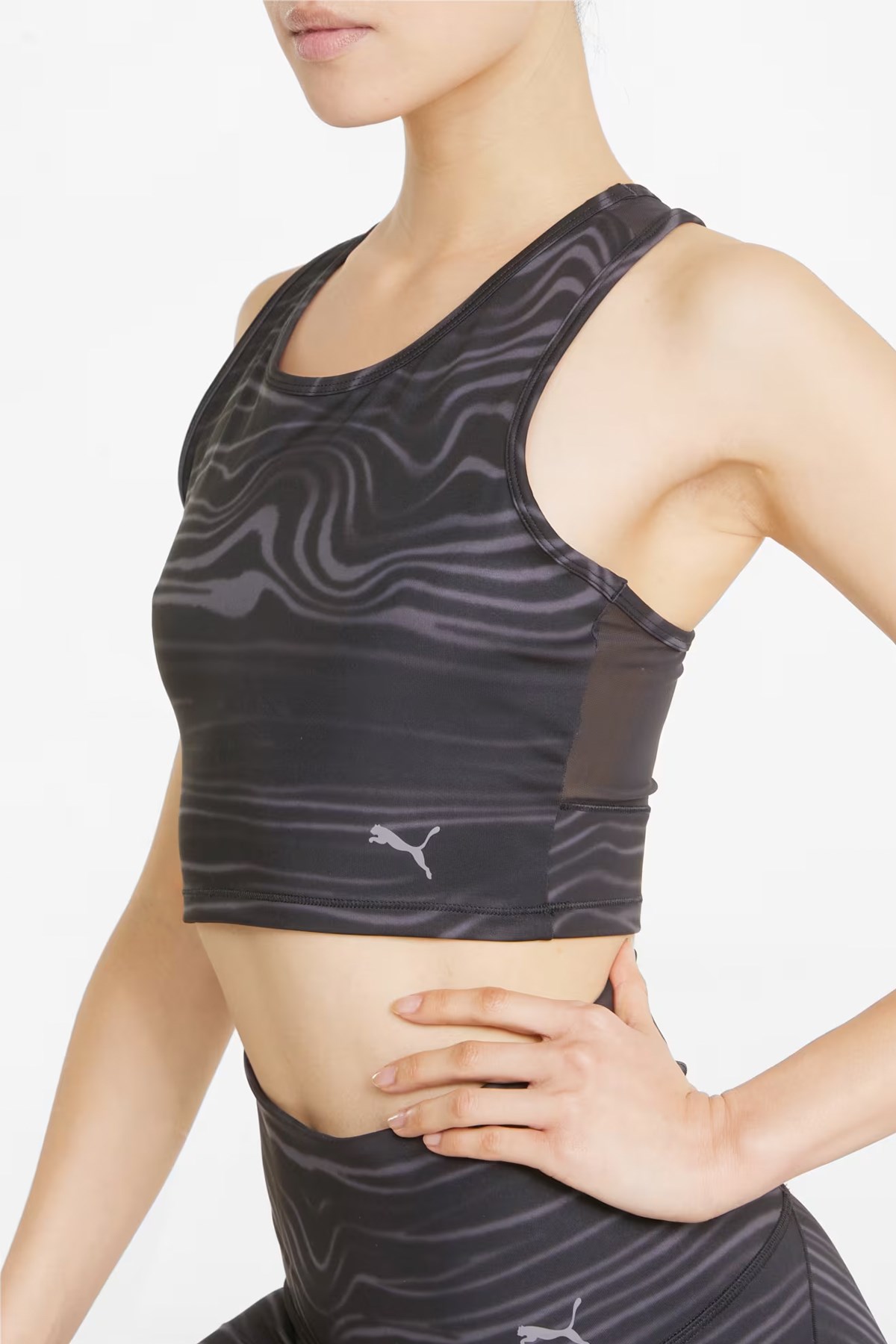 Puma Studio Aop Kadın Crop 52156101 Siyah
