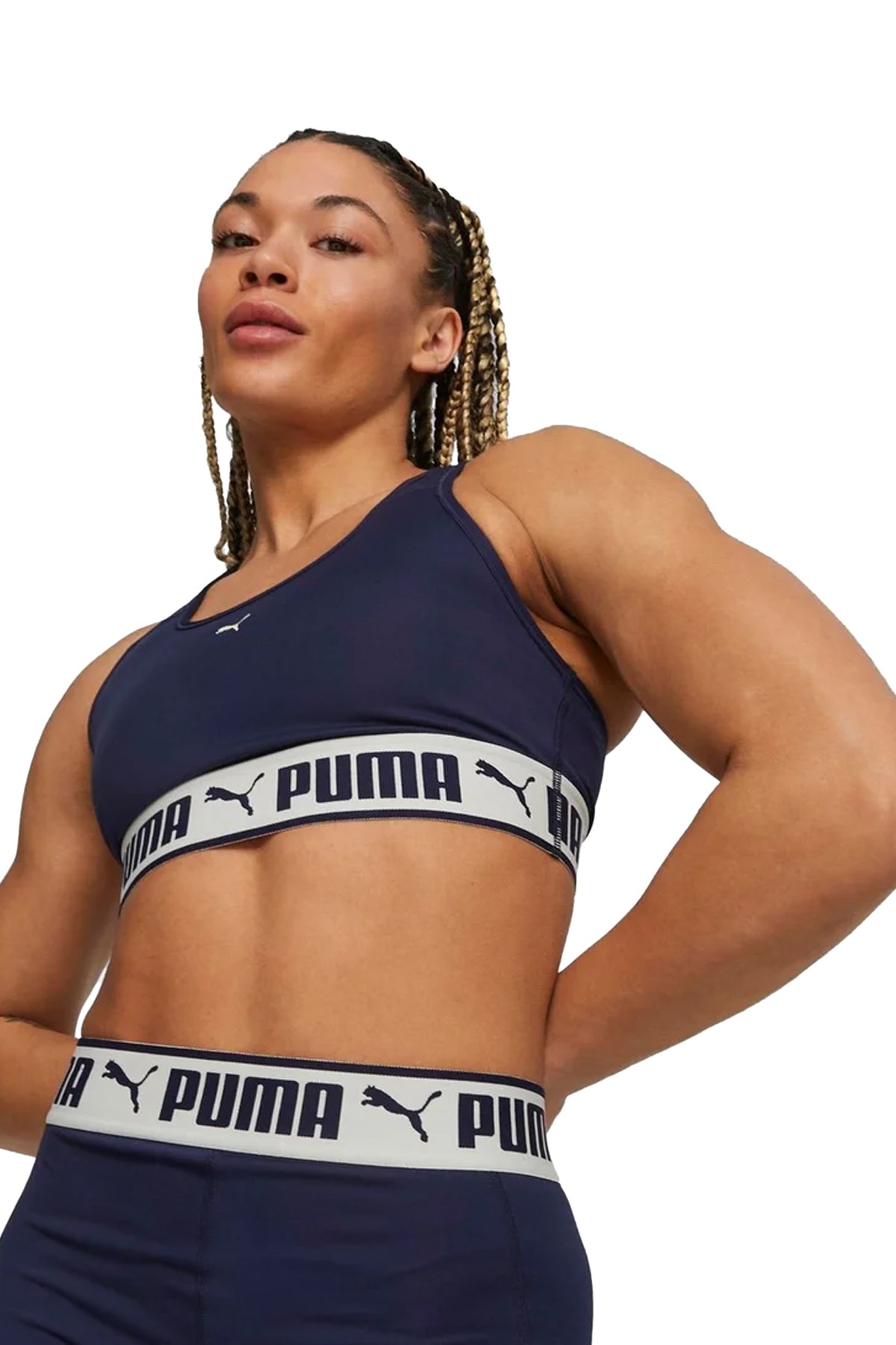Puma Mid impact Strong Kadın Bra 52159806 Lacivert