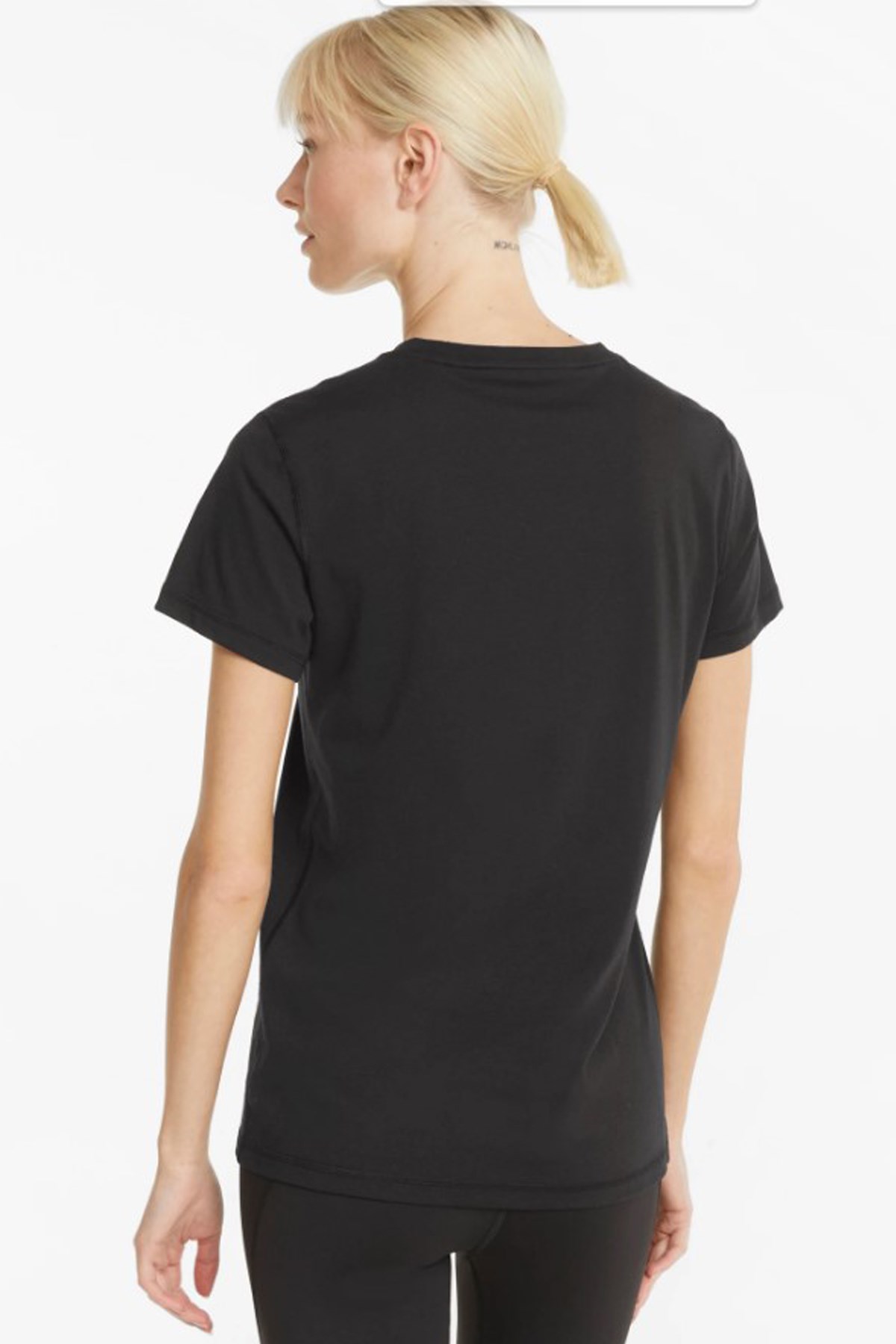 Puma Performance Graphic slogan Kadın Tişört 52163001 Siyah