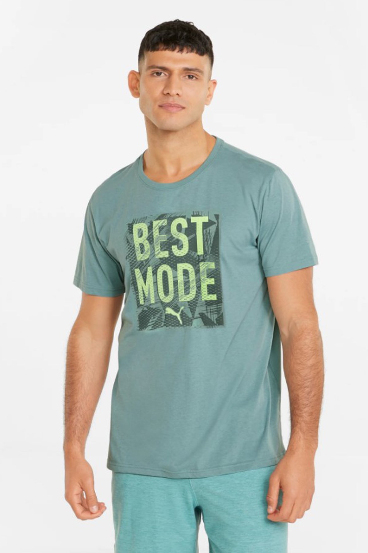 Puma Performance Graphic Slogan Erkek Tişört 52164050 Mavi
