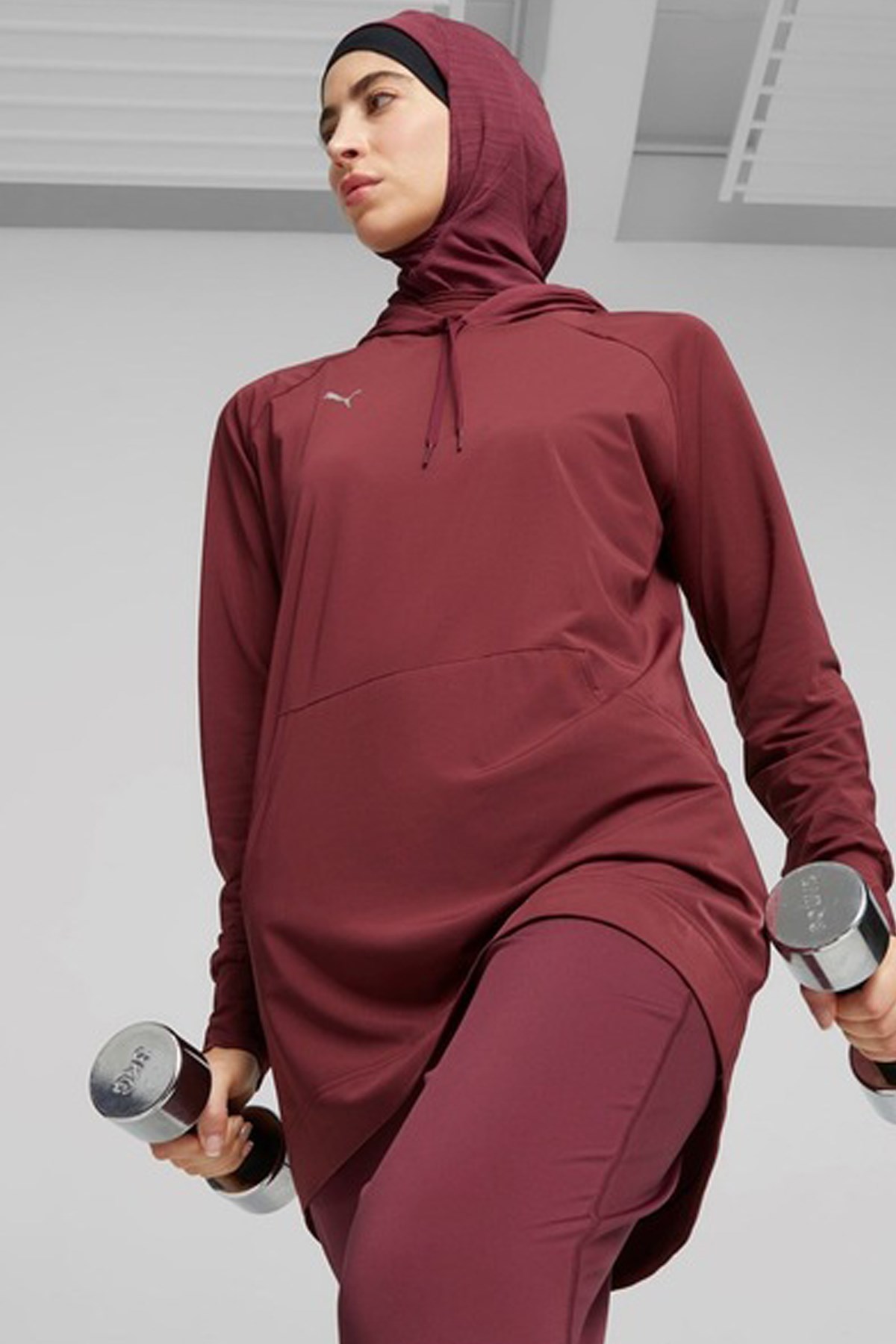 Puma Modest Activewear Kadın Sweatshirt 52186622 Bordo