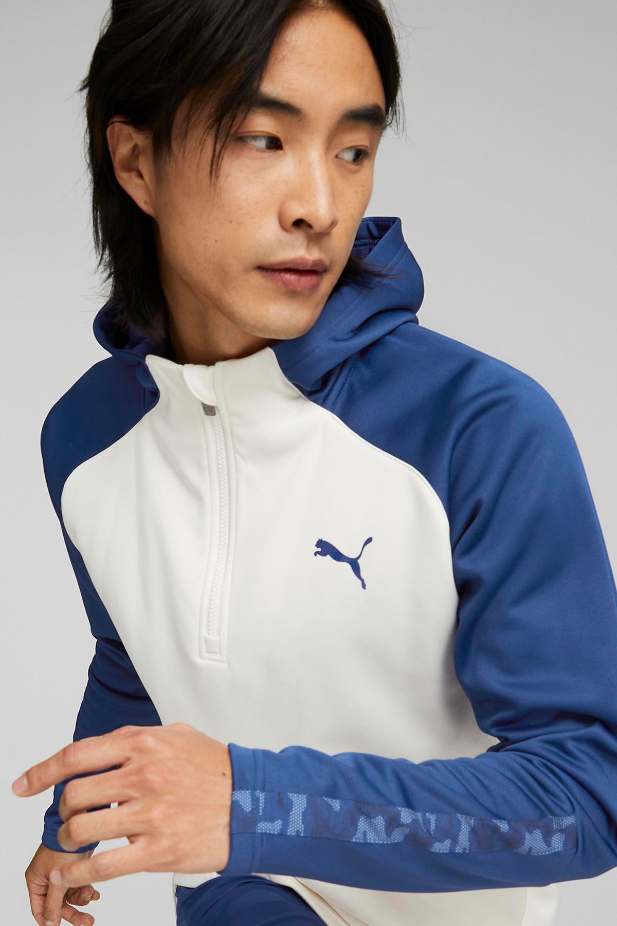 Puma Train Erkek Kapüşonlu Sweatshirt 52214065 Mavi