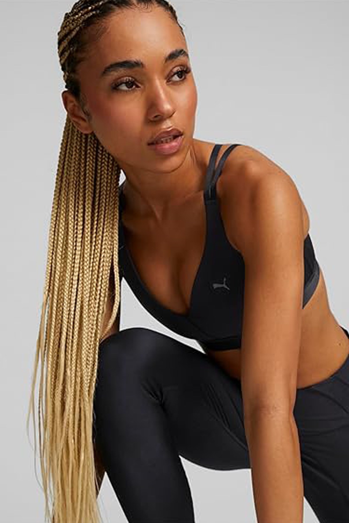 Puma Low impact Elite Strappy Kadın Bra 52222601 Siyah