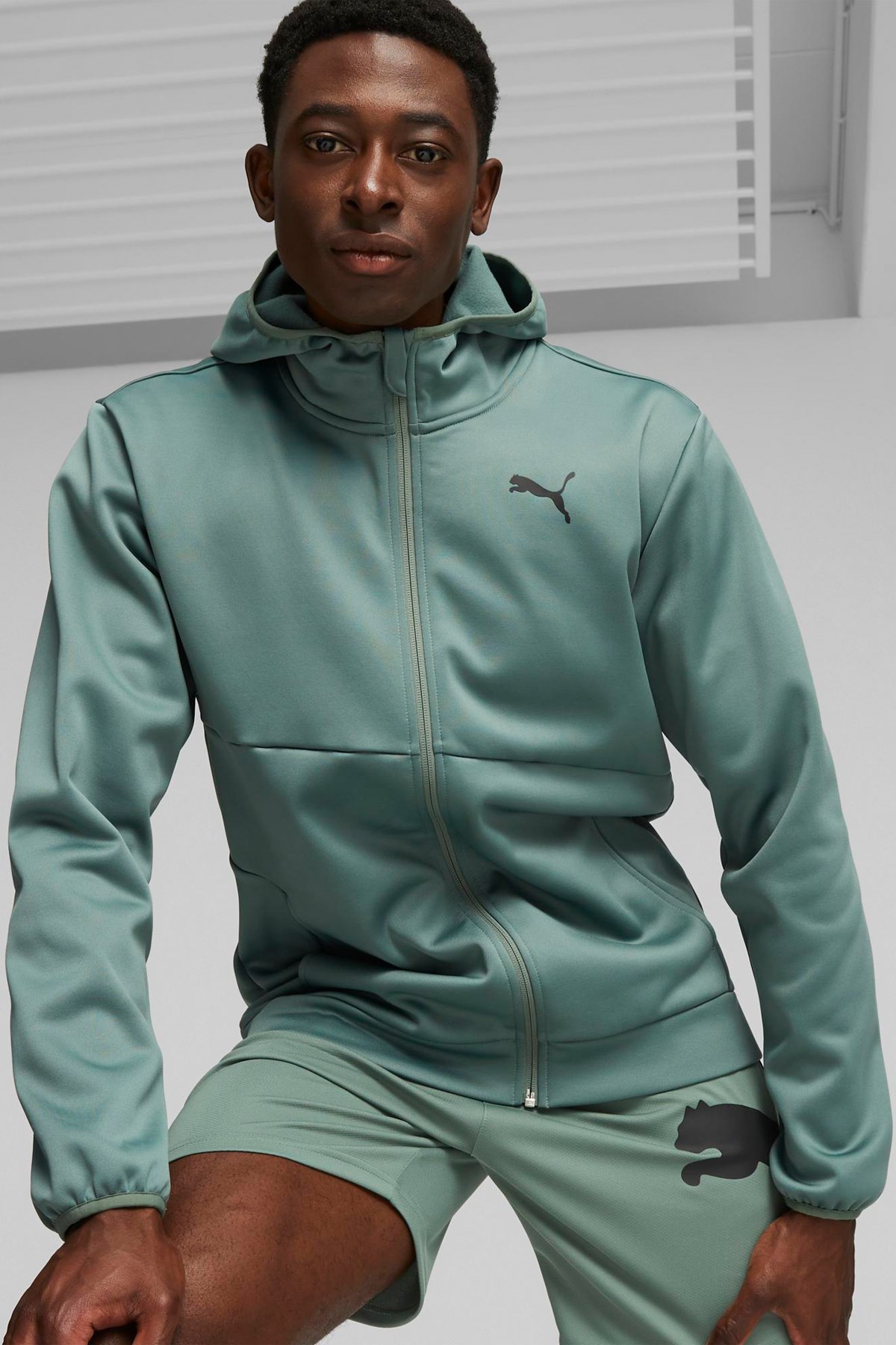 Puma Train All Day Pwrfleece Erkek Sweatshirt 52233944 Yeşil
