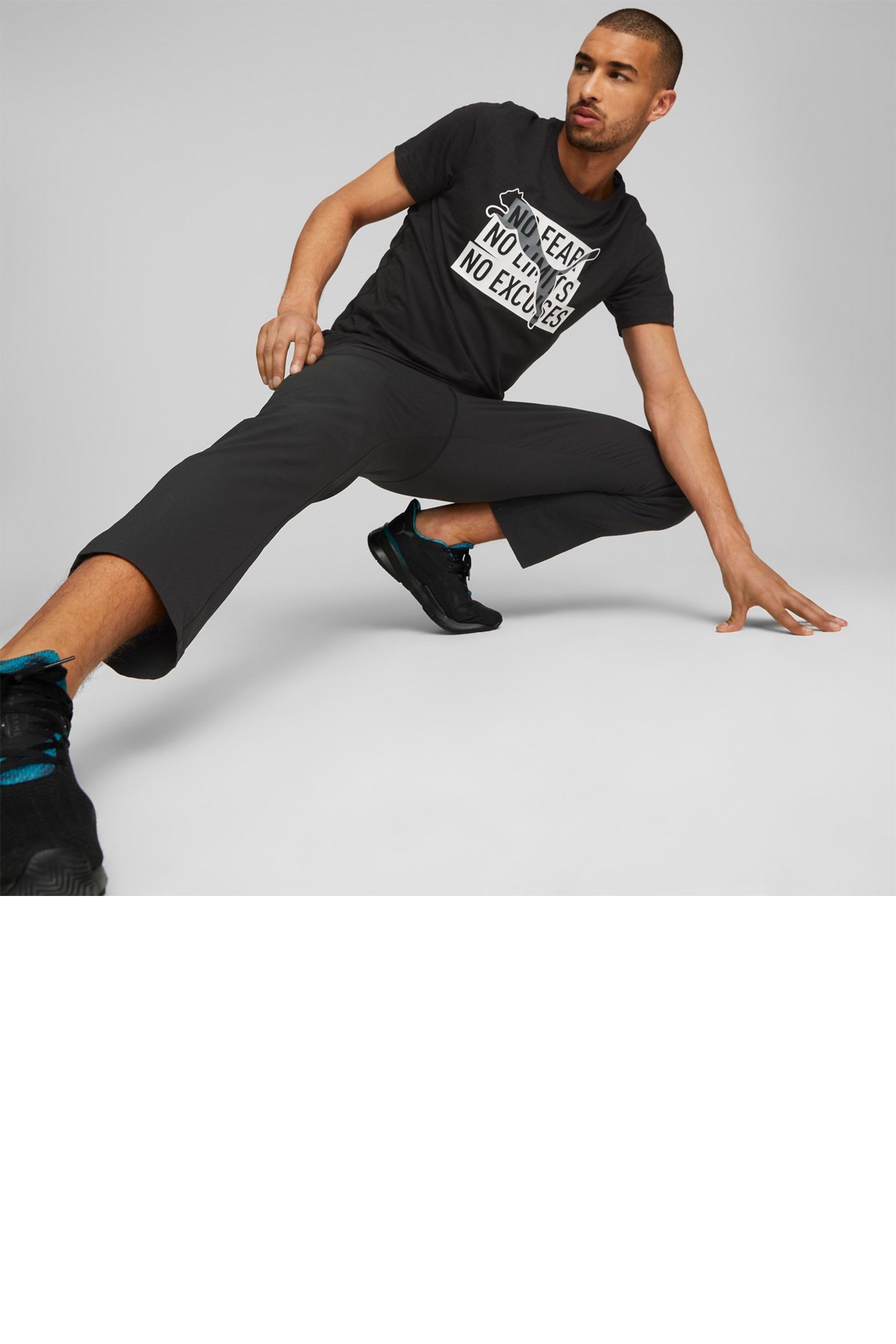 Puma Performance Slogan Cat Erkek Tişört 52249101 Siyah