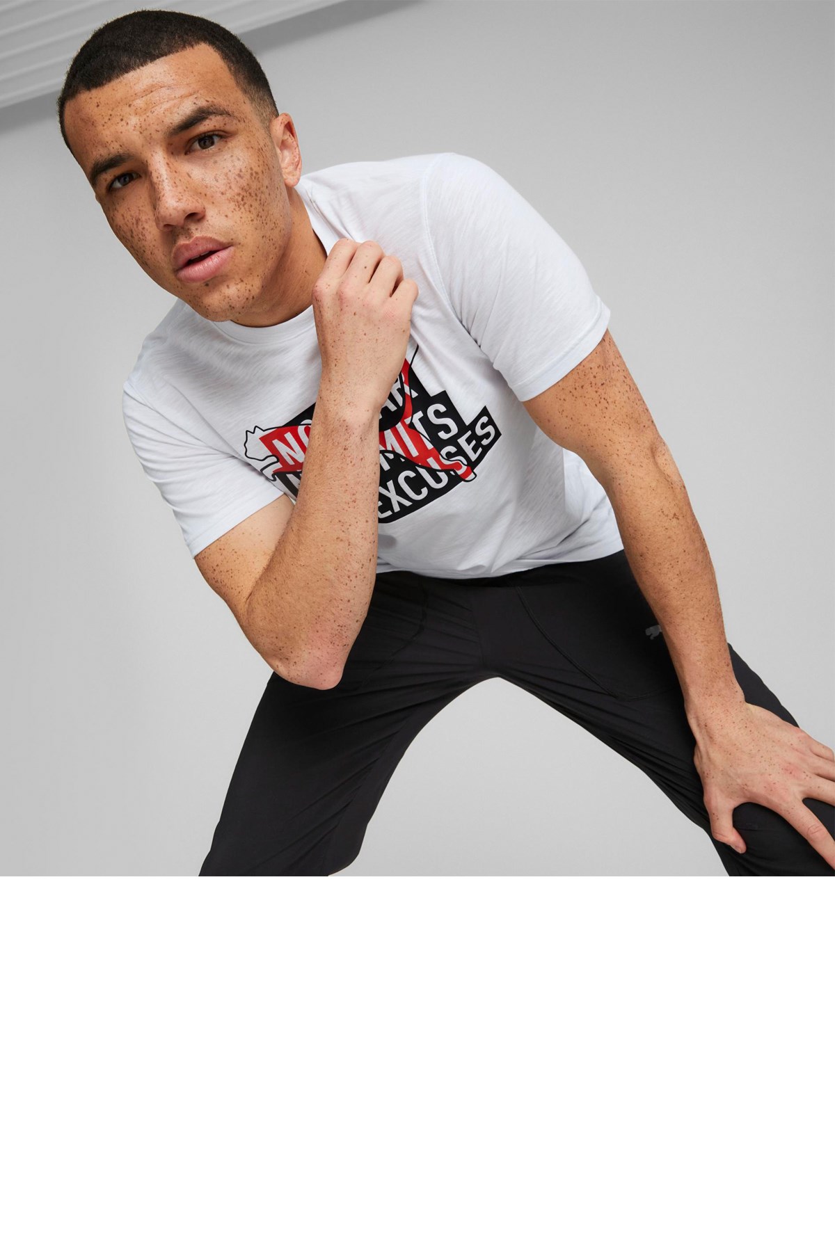 Puma Performance Slogan Cat Erkek Tişört 52249102 Beyaz