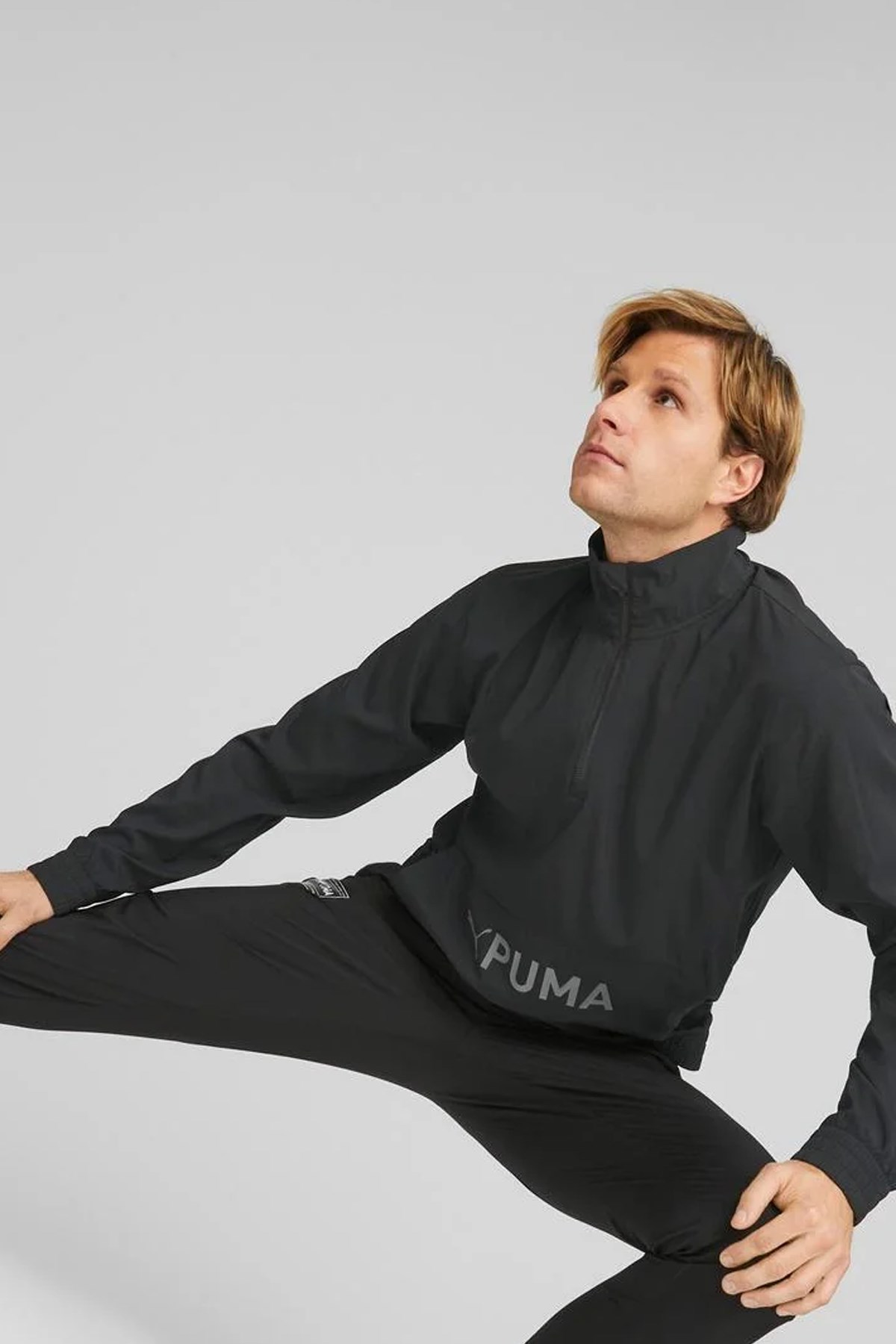 Puma Fit Woven 1/2 Zip Erkek Sweatshirt 52310601 Siyah