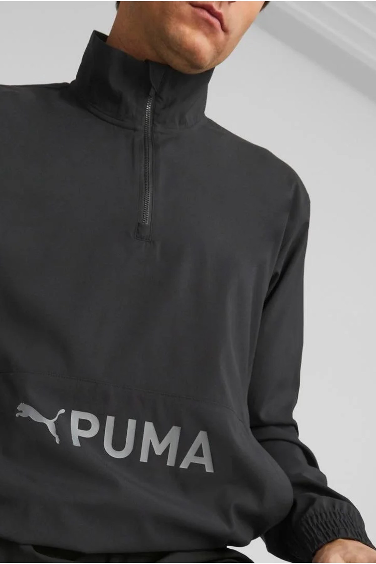 Puma Fit Woven 1/2 Zip Erkek Sweatshirt 52310601 Siyah